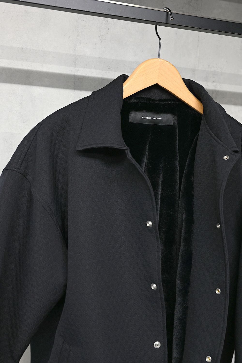 FUR COACH JK / RC38-JK-005 / キルティングファーコーチジャケット / ブラック (11月中旬入荷予定)