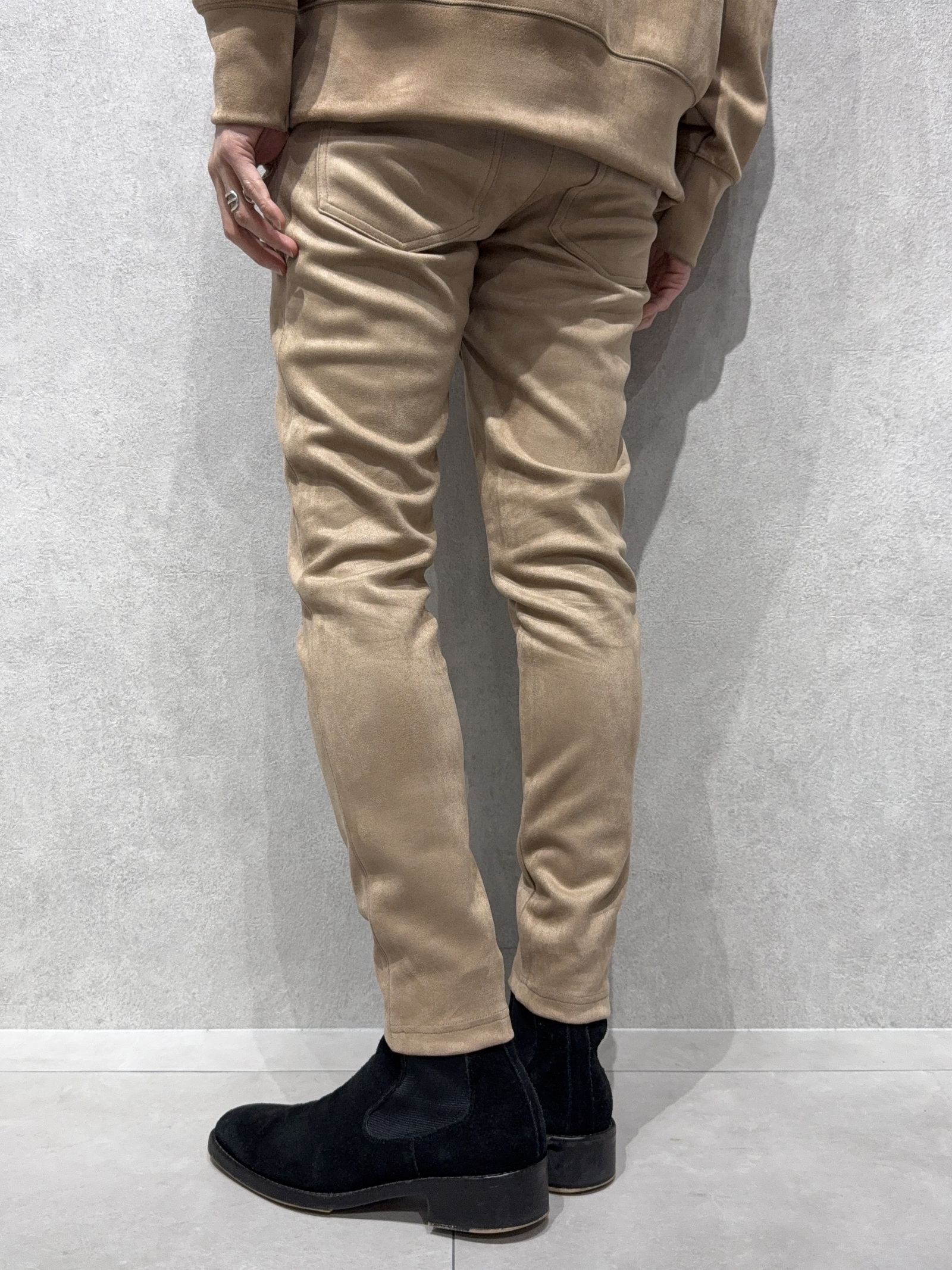 CHRIS EASY SUEDE TUCK  PANTS / RC38-ST-016T / スエードイージータックパンツ / ブラウン