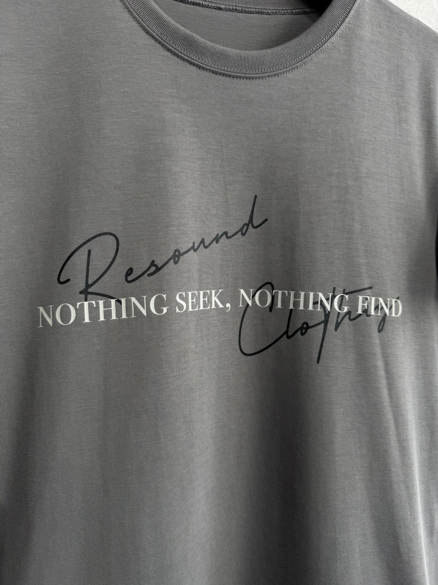 NSNF BASIC TEE / RC35-T-003 / メッセージロゴジャストTシャツ / グレー