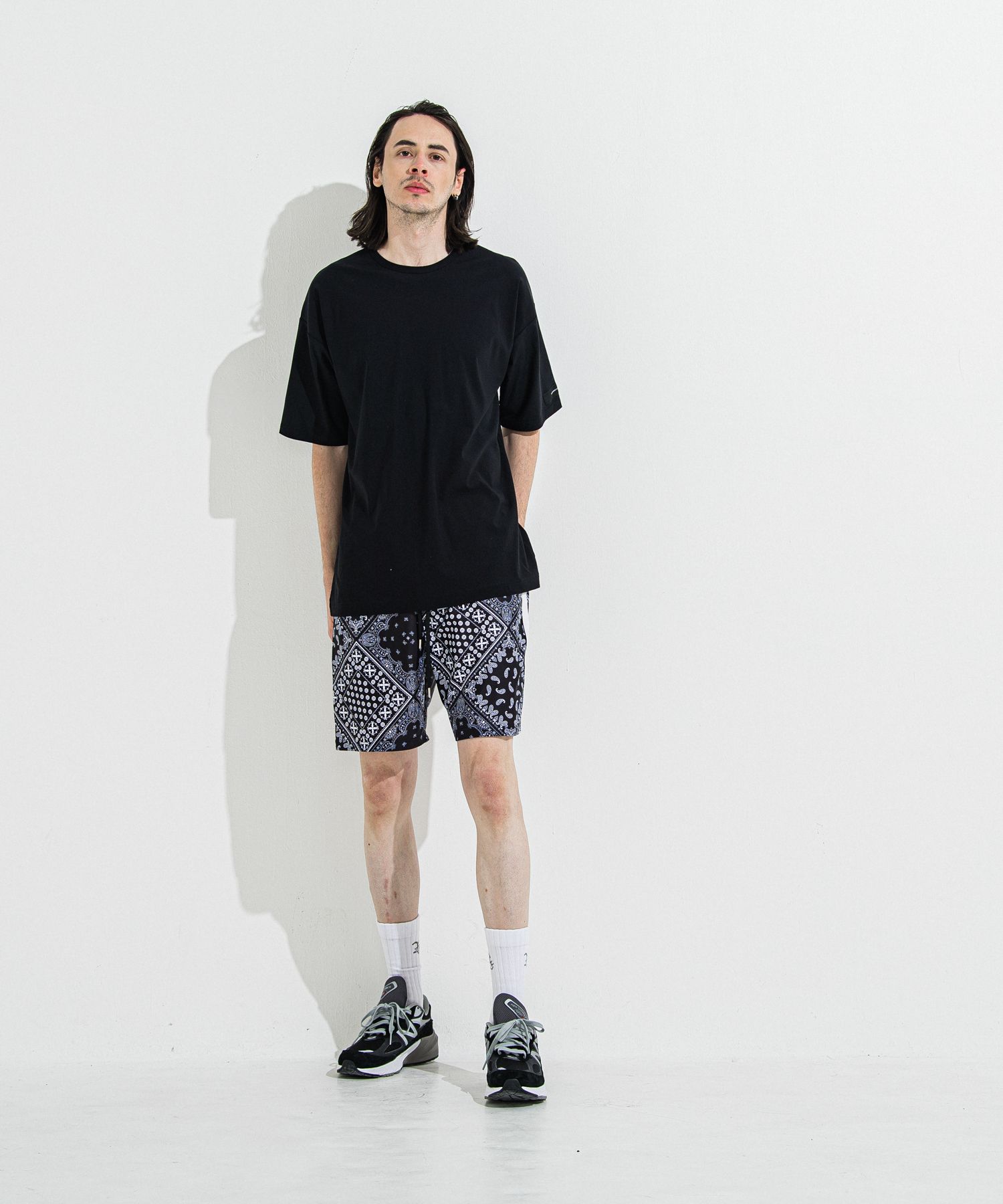 NYLON OVER T / RC36-T-003 / ナイロンビッグTシャツ / ブラック