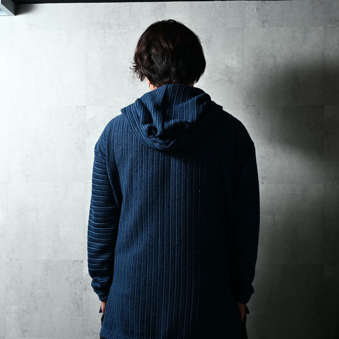 RUSSEL MEXICAN HOODIE / DP1-C-003 / ラッセル織りメキシカンパーカー / ネイビー (3月上旬入荷予定)