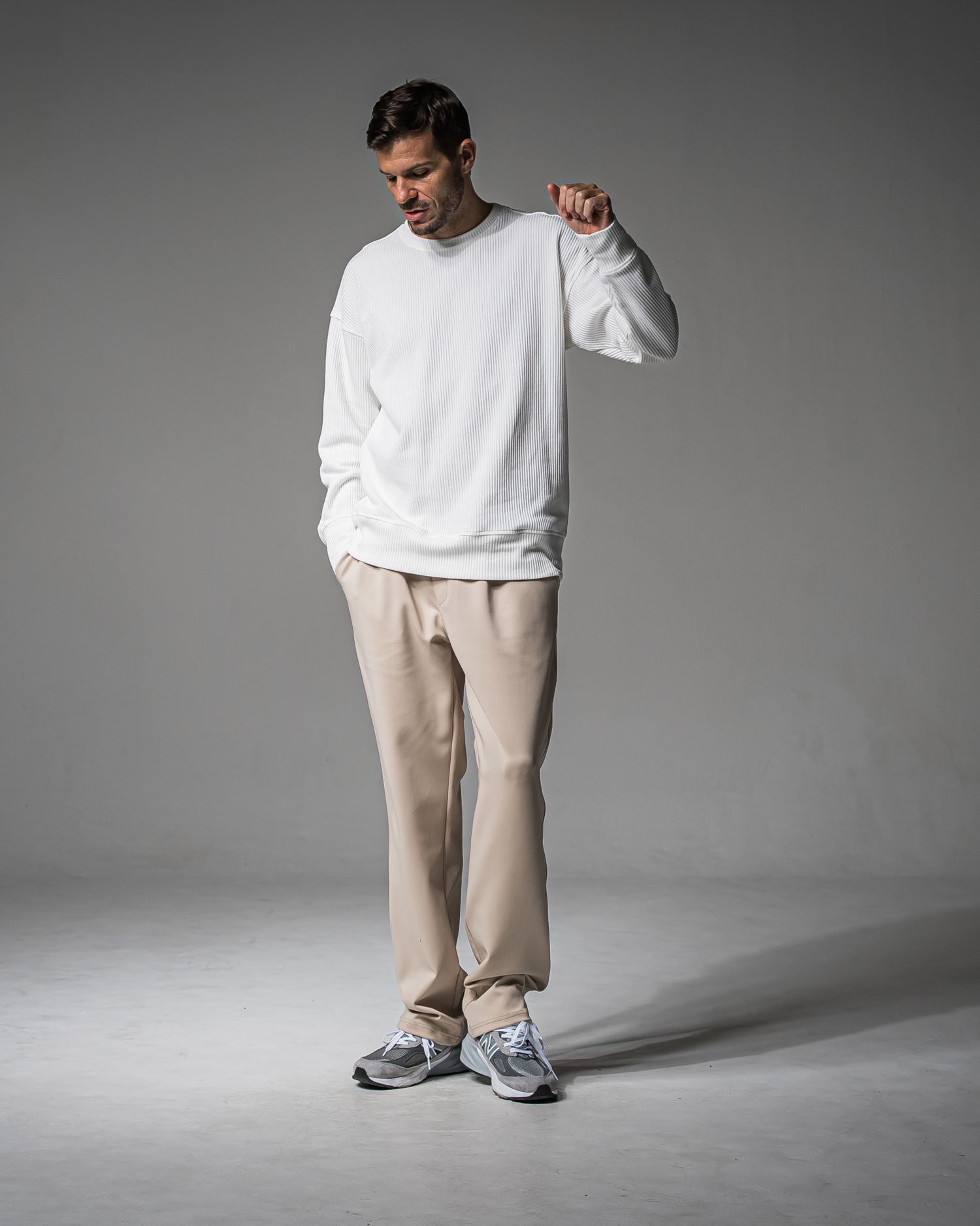 CHRIS EASY WIDE TUCK PANTS / RC37-ST-016WT / ワイドタックパンツ / ベージュ