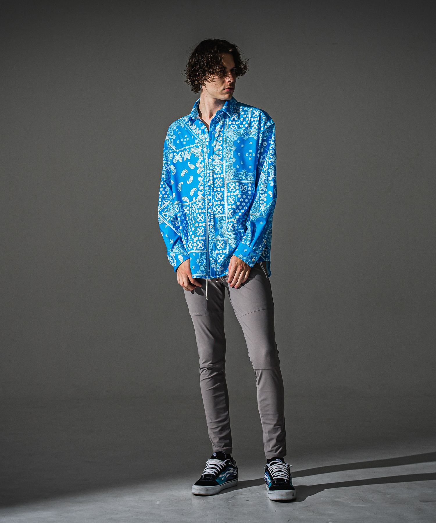 BANDANA JACK SHIRTS / RC41-SH-002 / オーバーサイズペイズリーシャツ / ブルーバンダナ (8月下旬入荷予定)