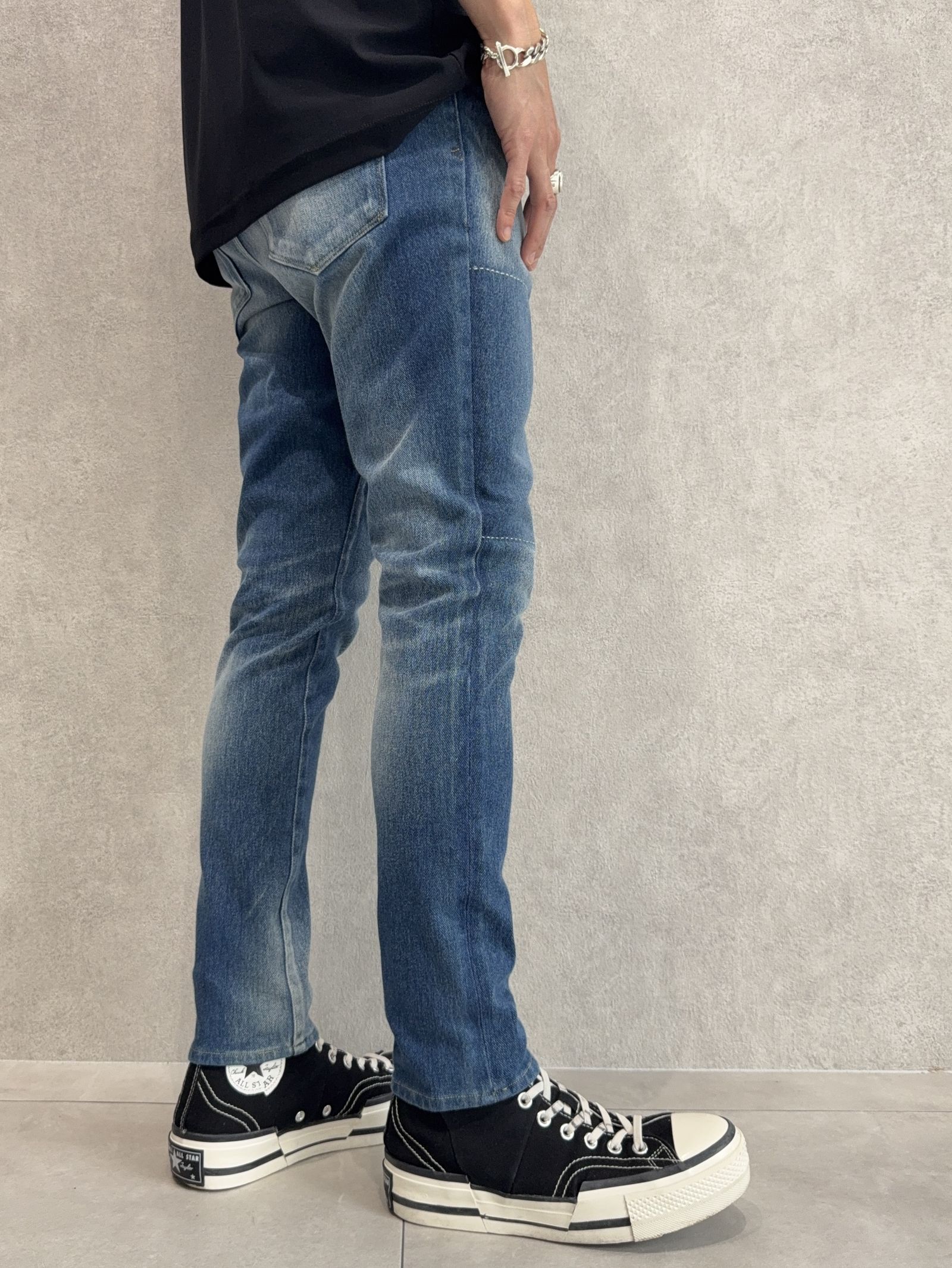 MICK DENIM JERSEY / RC35-ST-020 / デニムジャージテーパードパンツ / インディゴリメイク