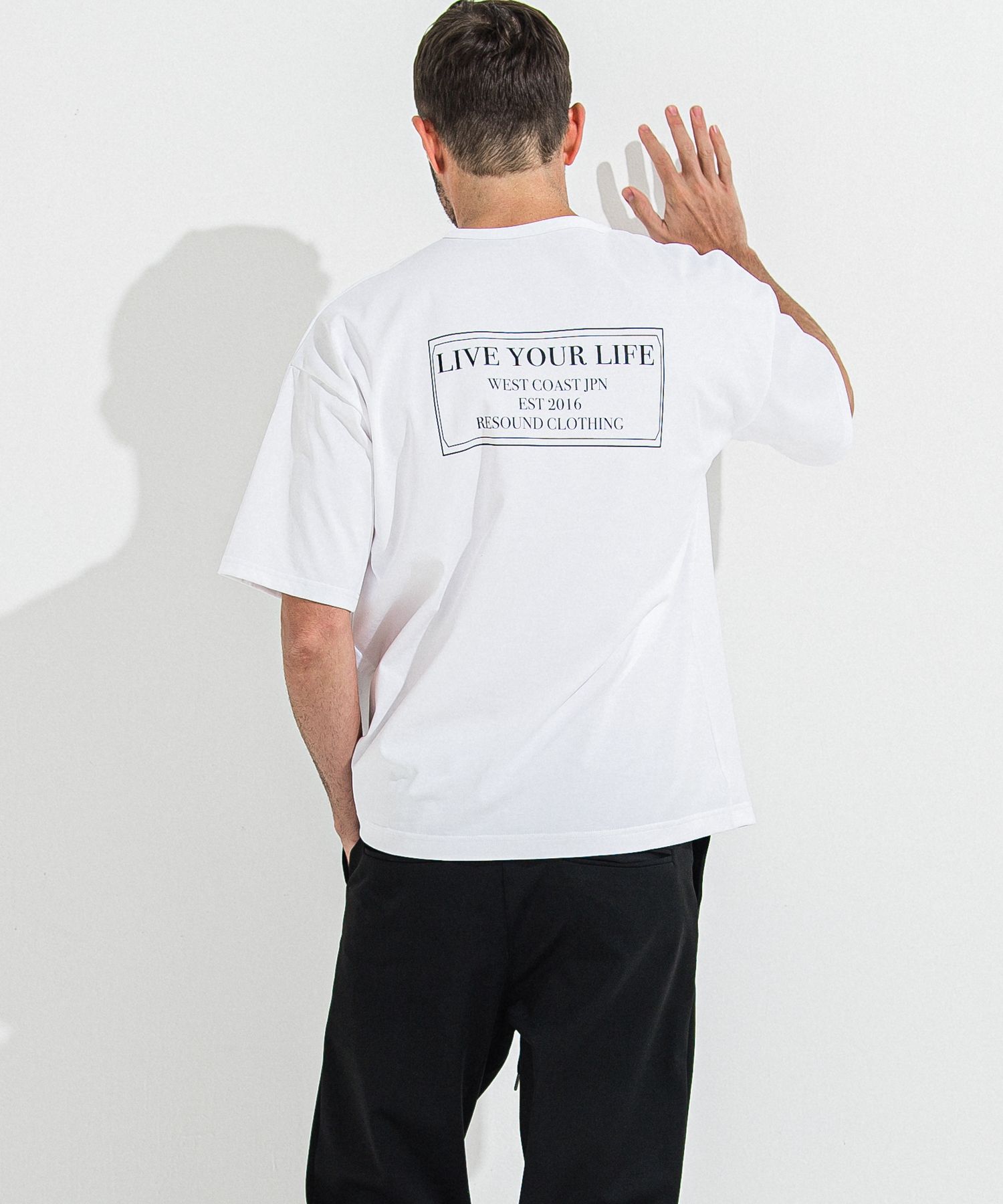CREW OVER TEE / RC36-T-007 / バックプリントビッグTシャツ / ホワイト