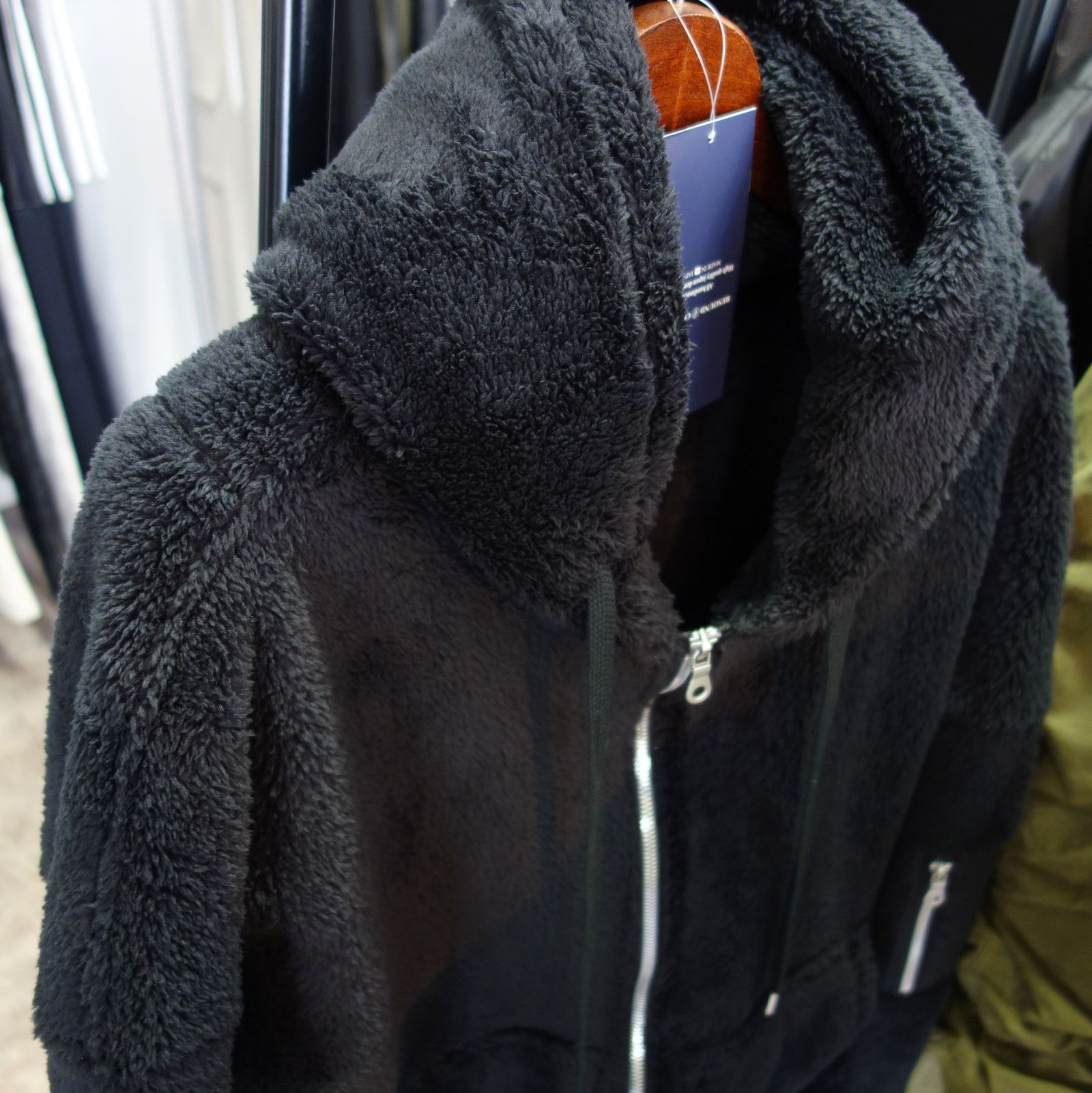 BOA ZIP LOOSE HOODIE / RC26-C-008 / ボアジップパーカー / ブラック