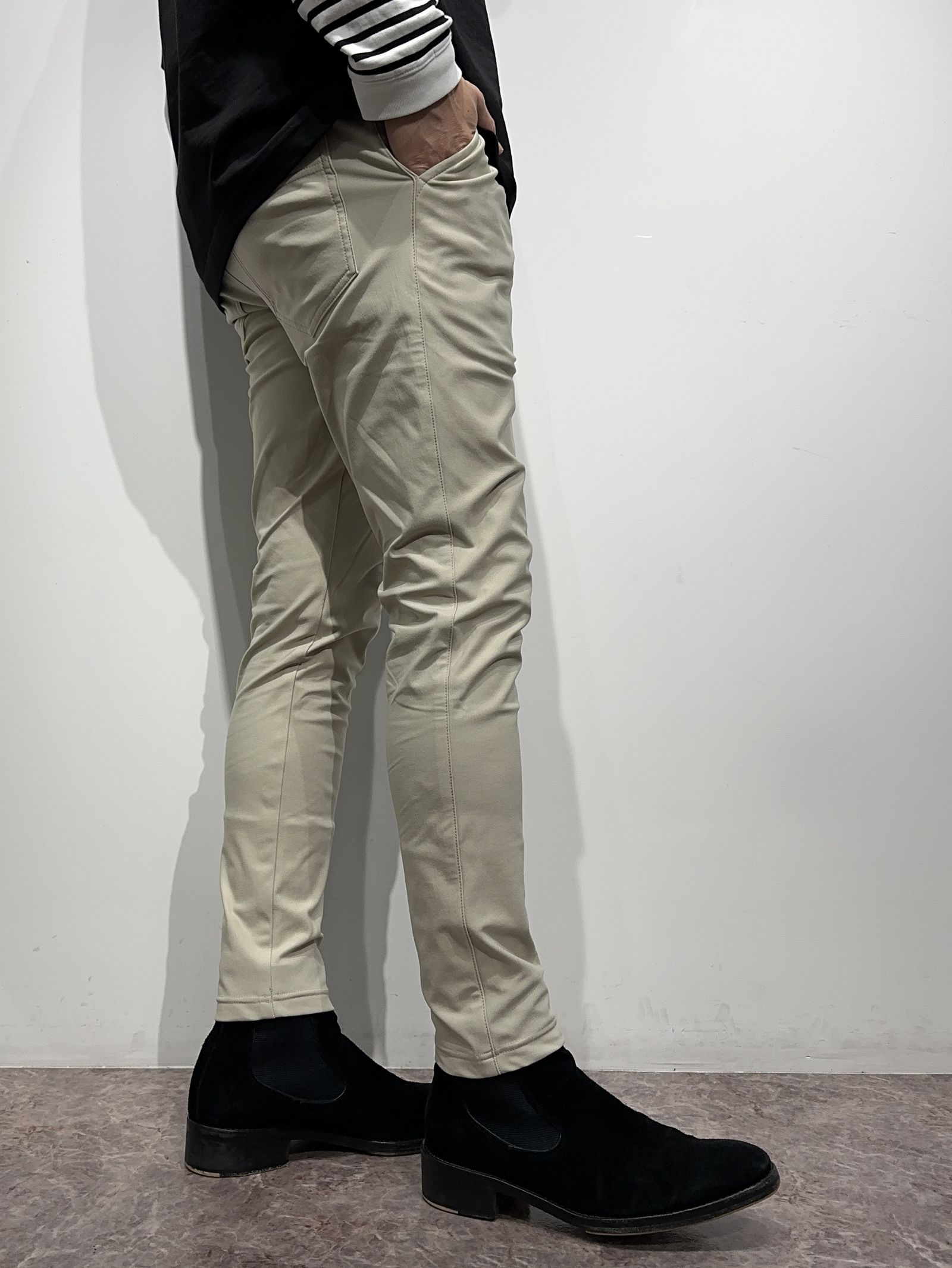 CHRIS EASY HEAT TUCK PANTS / RC38-ST-016HT / 裏起毛ワンタックスラックスイージーパンツ / グレージュ (10月下旬入荷予定)