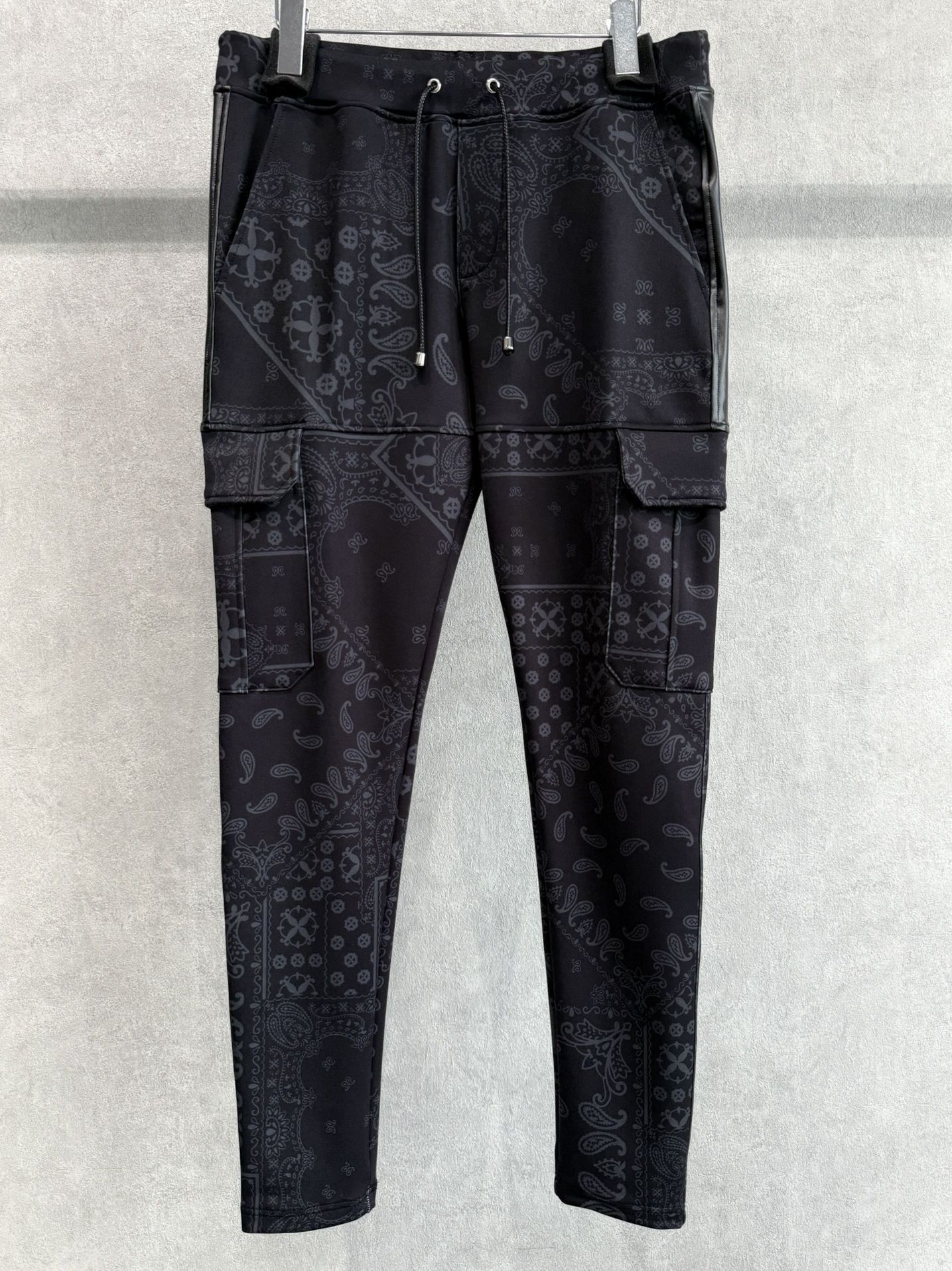 DARRELL HEAT CARGO PT / RC38-ST-010H / 裏起毛カーゴラインパンツ / ペイズリーブラック