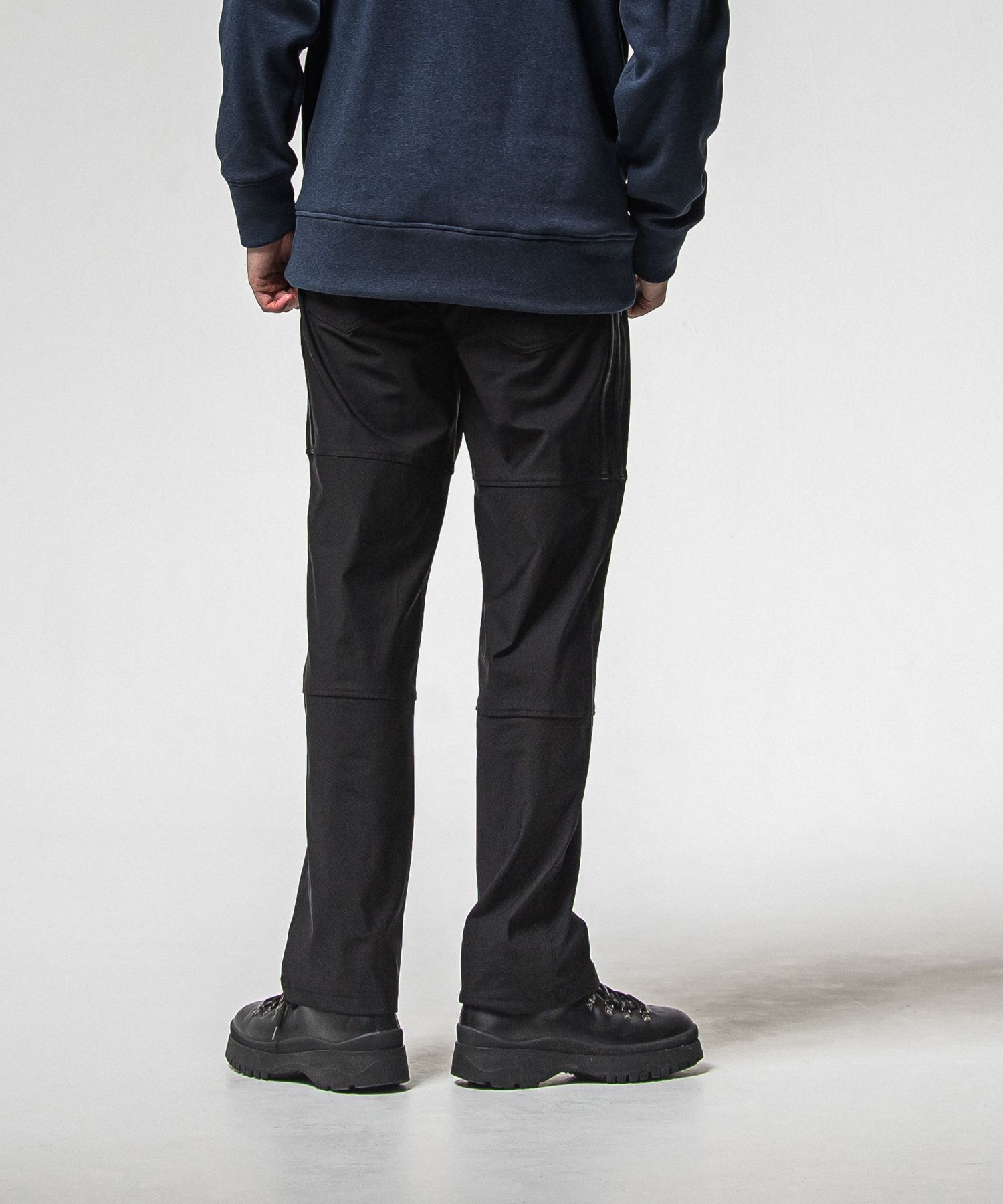 JOHNSON LINE HEAT WIDE TUCK PANTS / RC38-ST-009HWT / 裏起毛ジョンソンラインワイドタックパンツ / ブラック×ブラック (10月下旬入荷予定)