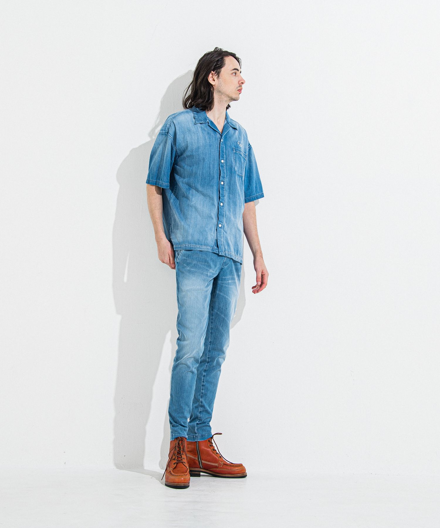 DENIM JERSEY CHRIS EASY TUCK PT / RC36-ST-016TD / ライトオンスデニムジャージイージータックパンツ / ライトインディゴ