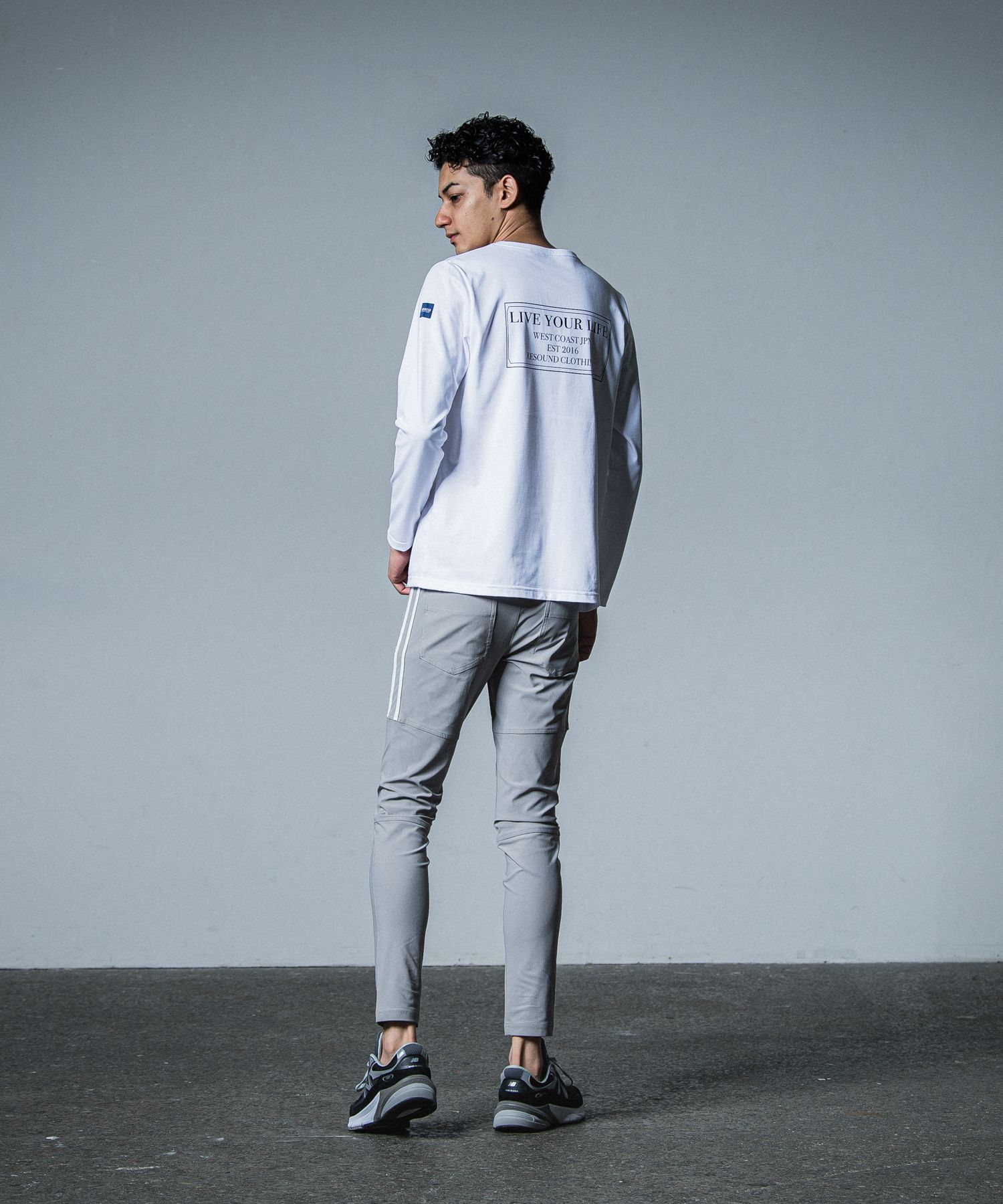 CREW LONG SLEEVE TEE / RC33-T-002 / バックプリント長袖Tシャツ / ホワイト