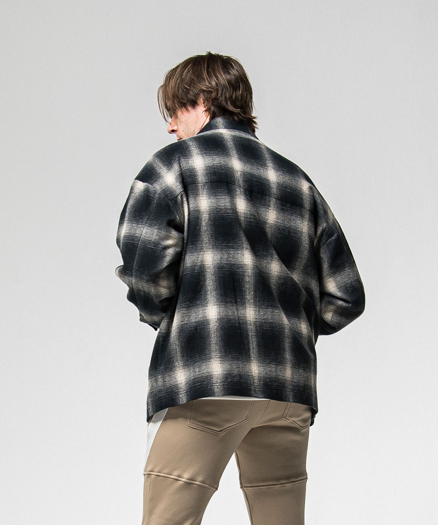 FLANNEL CHECK JK / RC38-JK-007 / フランネルチェックCPOジャケット / ブラック (10月中旬入荷予定)