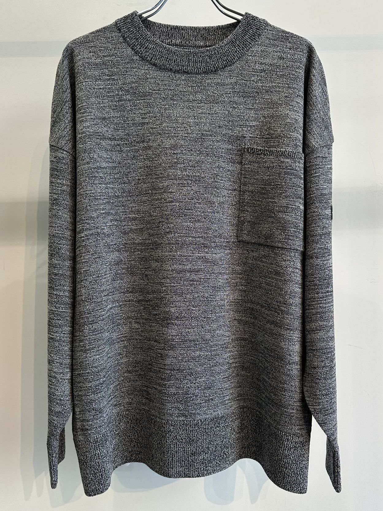 POCKET OVER SWEATER / RC30-K-002 / ポケットルーズニット / チャコールグレー
