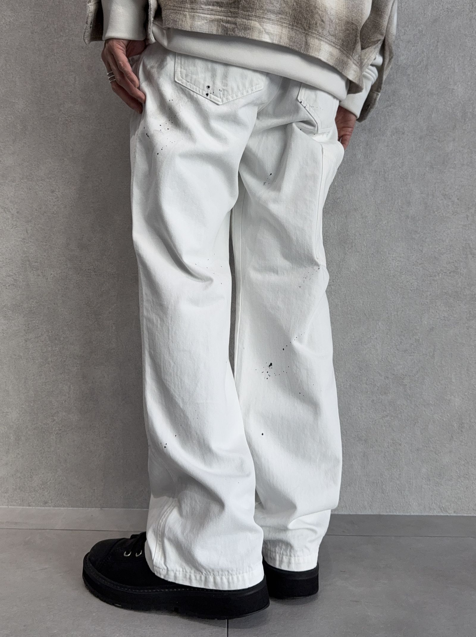 DOUBLE KNEE PT / RC39-ST-041 / ダブルニーワイドデニムパンツ / ホワイトユーズド