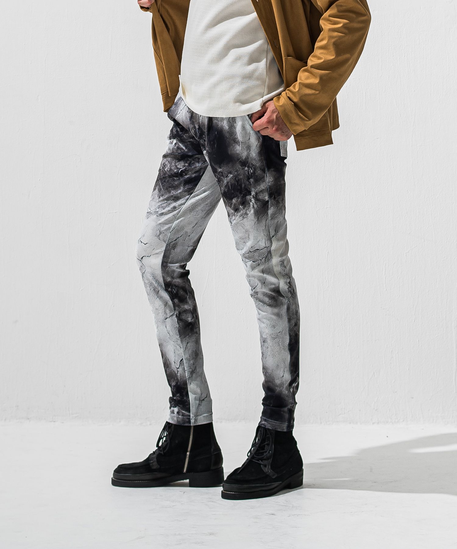CHRIS EASY TUCK PANTS / RC42-ST-016T / イージータックパンツ / マーブルホワイト (1月上旬入荷予定)