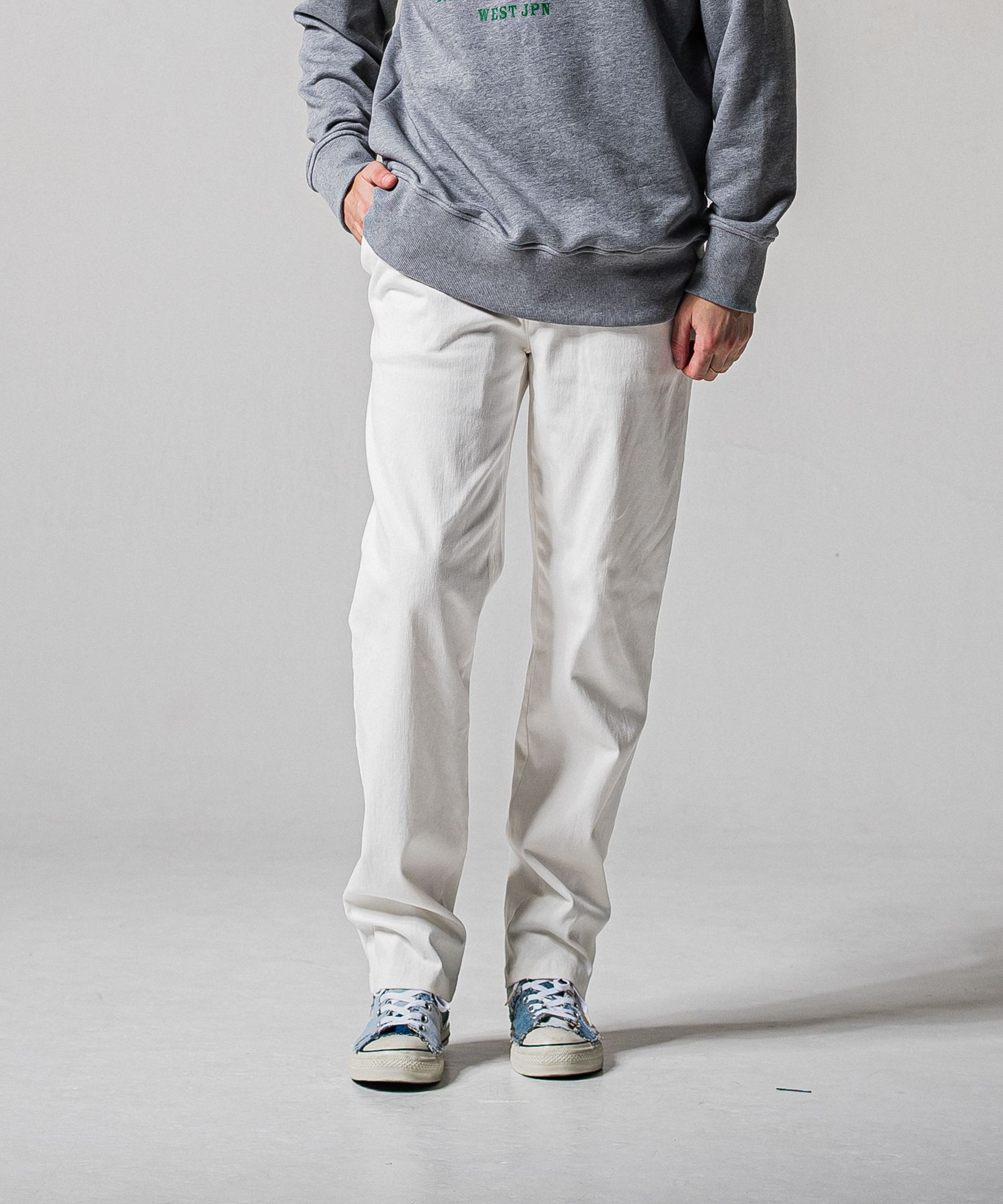 DENIM JERSEY WIDE PT / RC39-ST-016WTD / ライトオンスデニムジャージ ワイドパンツ / ホワイト (1月下旬入荷予定)