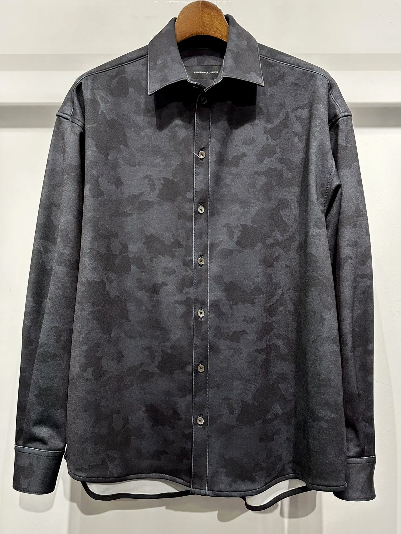JERSEY JACK SHIRT / RC34-SH-001 / 裏起毛オーバーサイズシャツ / ブラックカモフラ