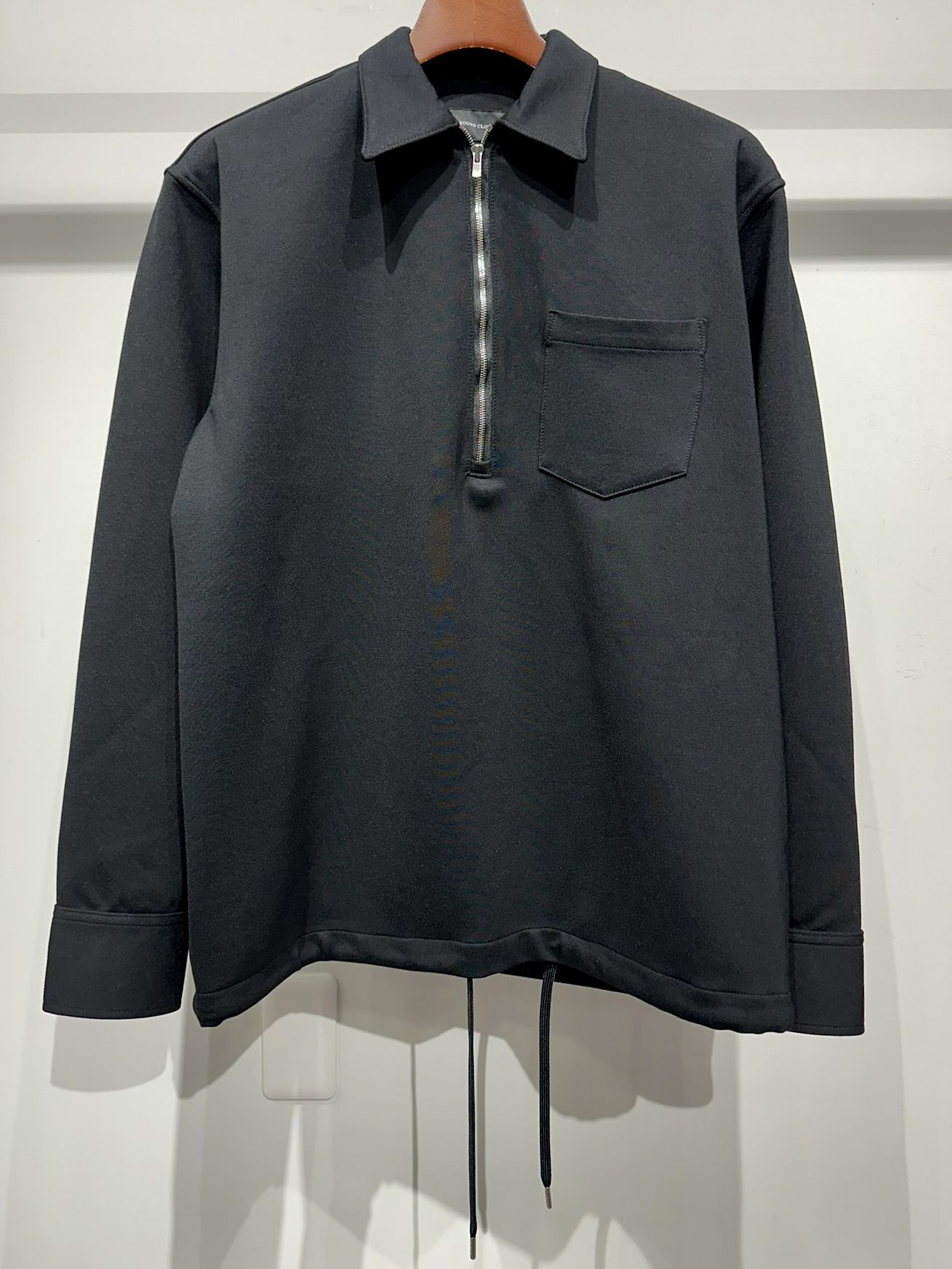 PULLOVER JERSEY SHIRT / RC34-SH-002 / 裏起毛ハーフジップシャツ / ブラック