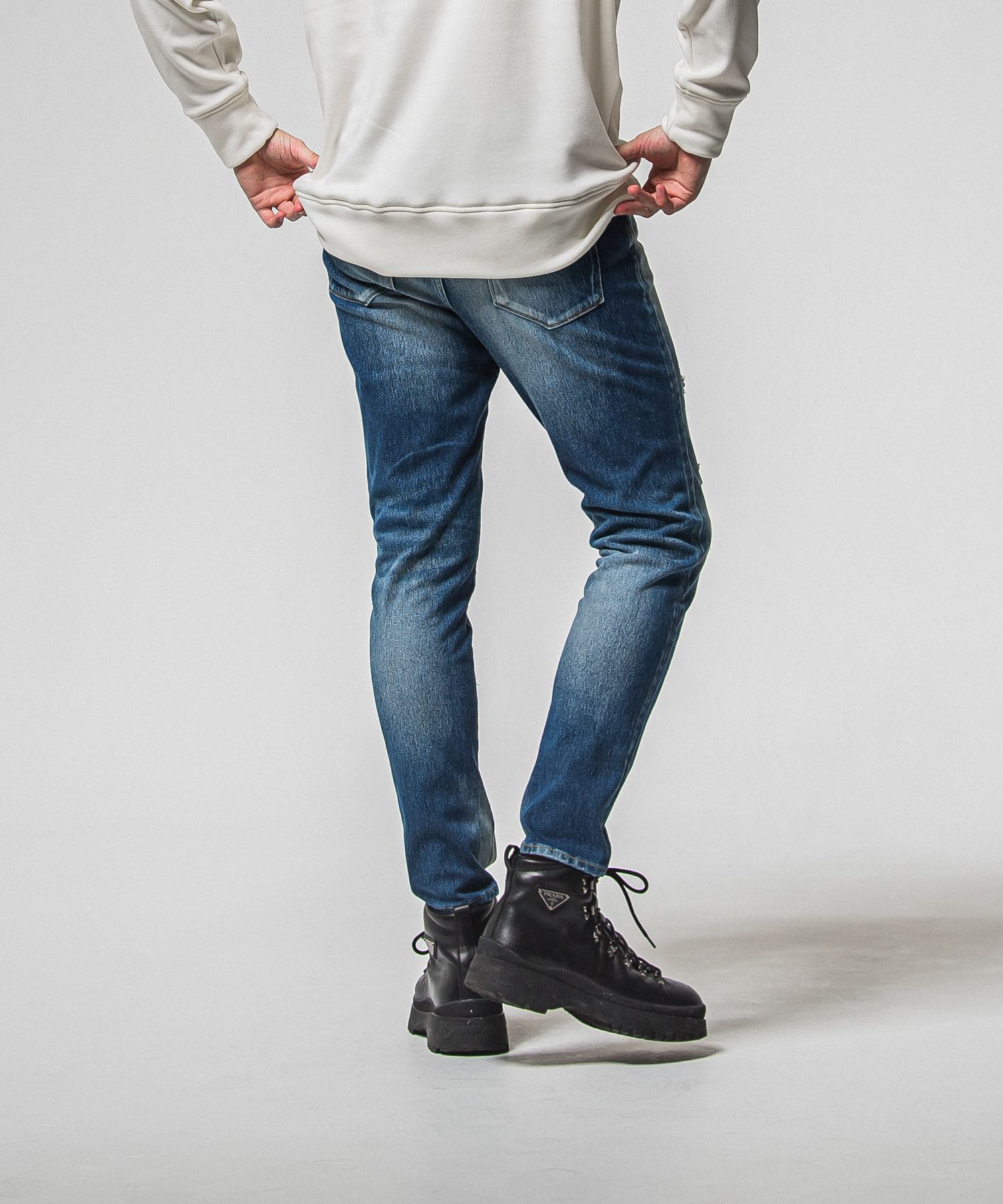 MICK DENIM JERSEY / RC38-ST-020 / デニムジャージテーパードパンツ / インディゴユーズド (12月上旬入荷予定)