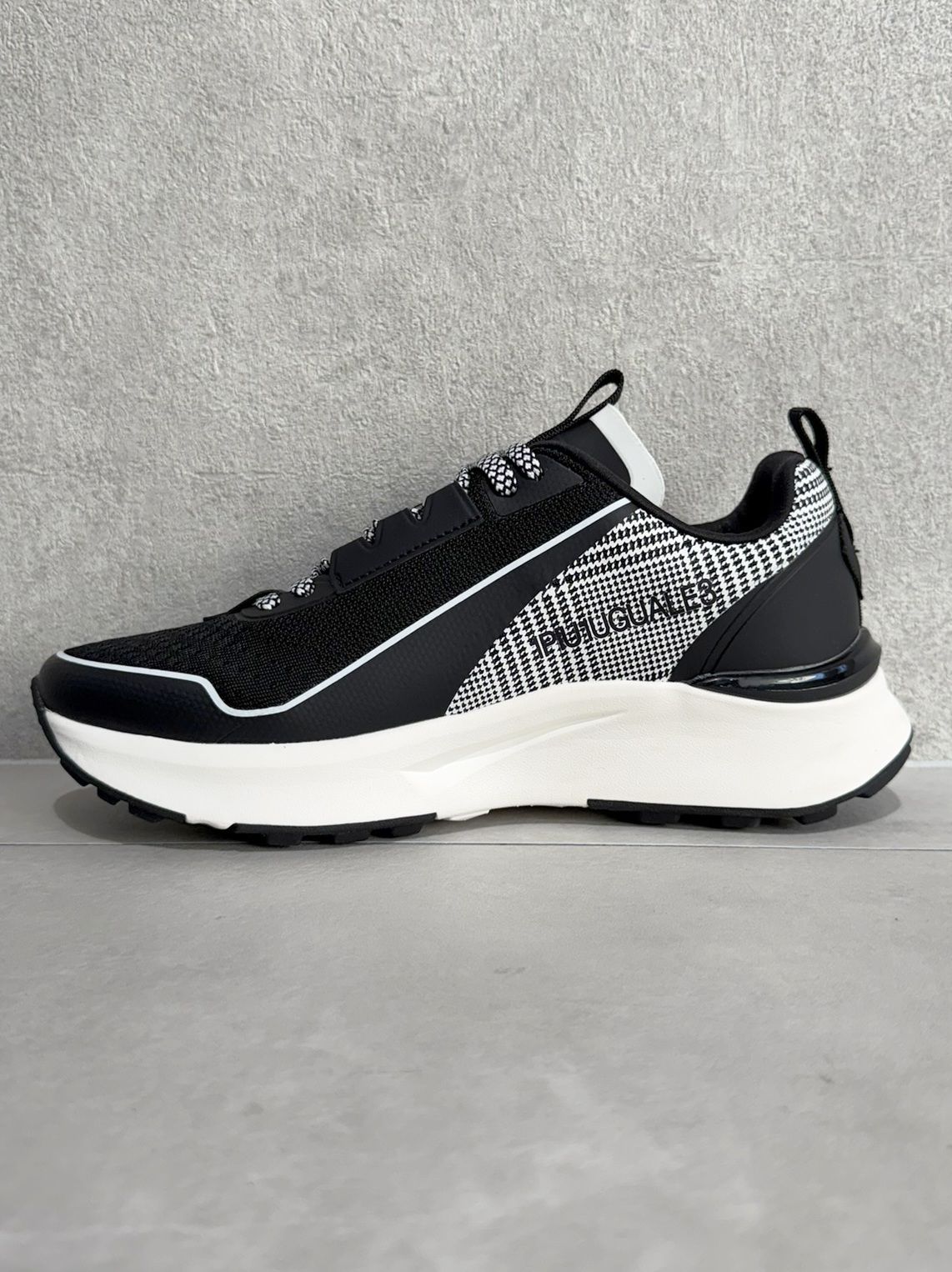 グレンチェックスニーカー / usx-26009 / ブラック