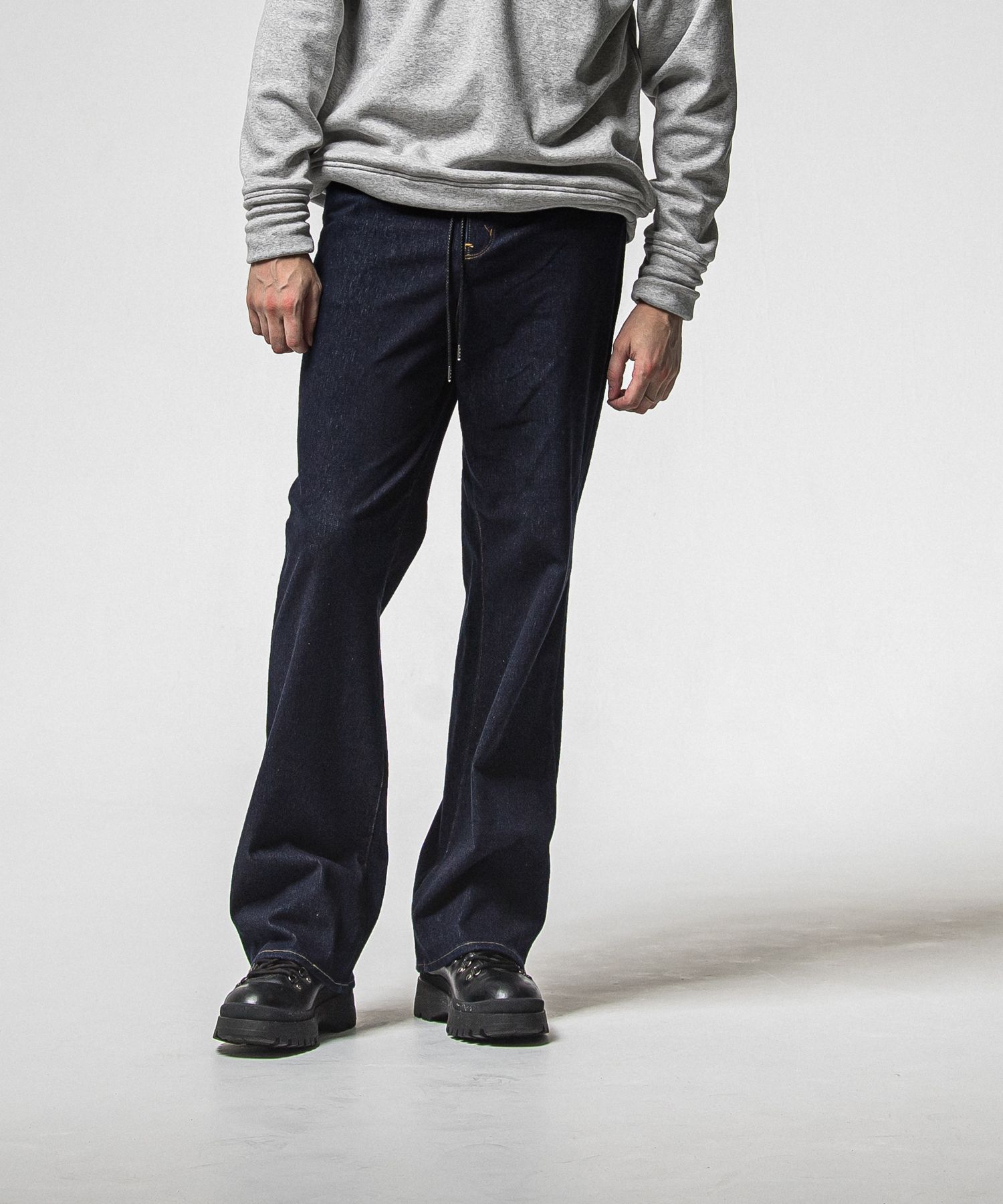 KING DENIM JERSEY / BASIC-ST-005 / デニムジャージバギーワイドパンツ / インディゴワンウォッシュ (12月中旬入荷予定)