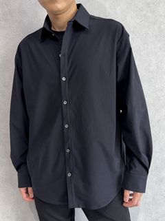 NYLON JACK SHIRTS / RC41-SH-001 / オーバーサイズナイロンシャツ / ブラック