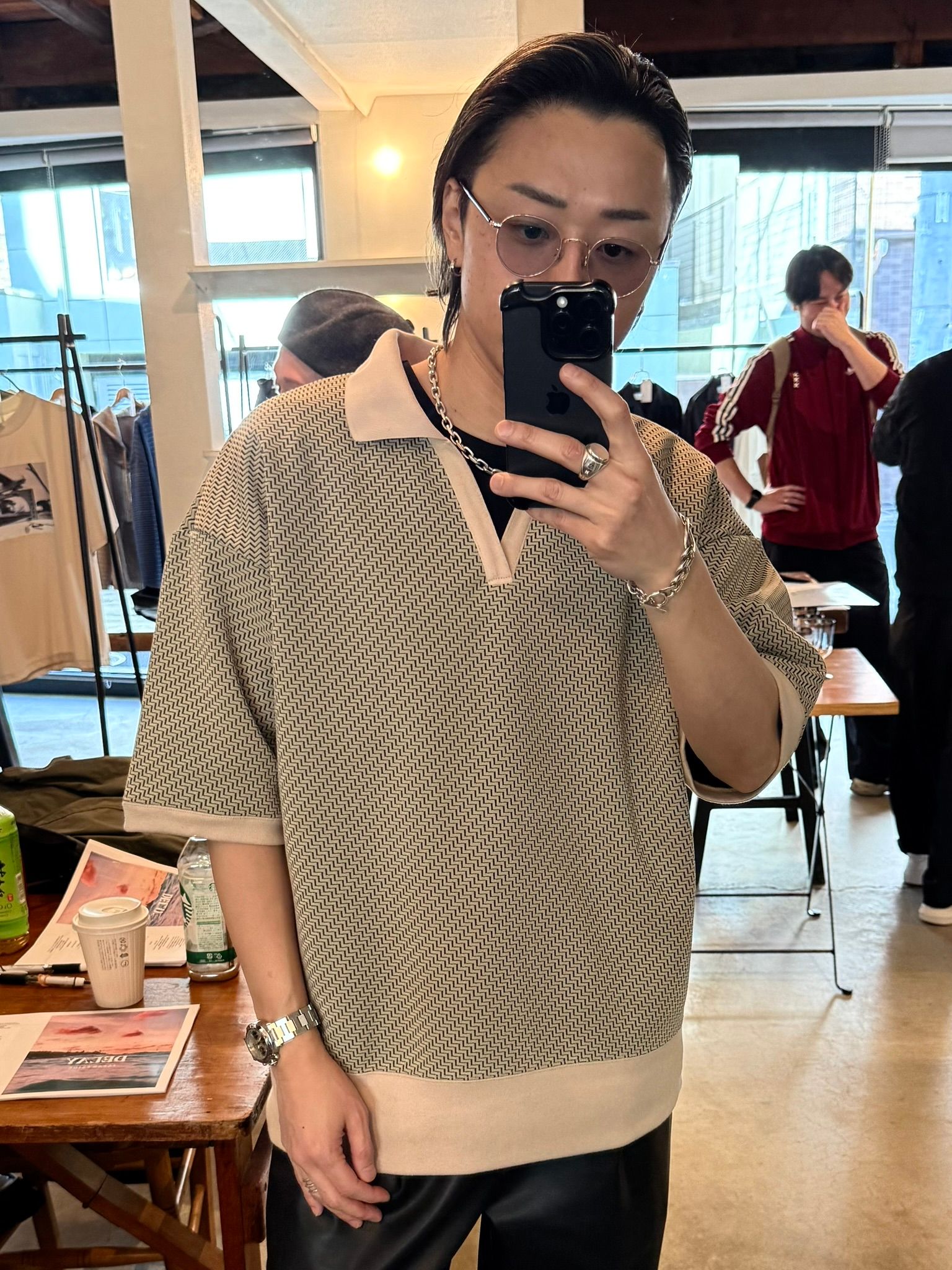 BLISTER POLO / DP1-T-005 / ブリスターニットスキッパーポロ / ベージュ (4月上旬入荷予定)