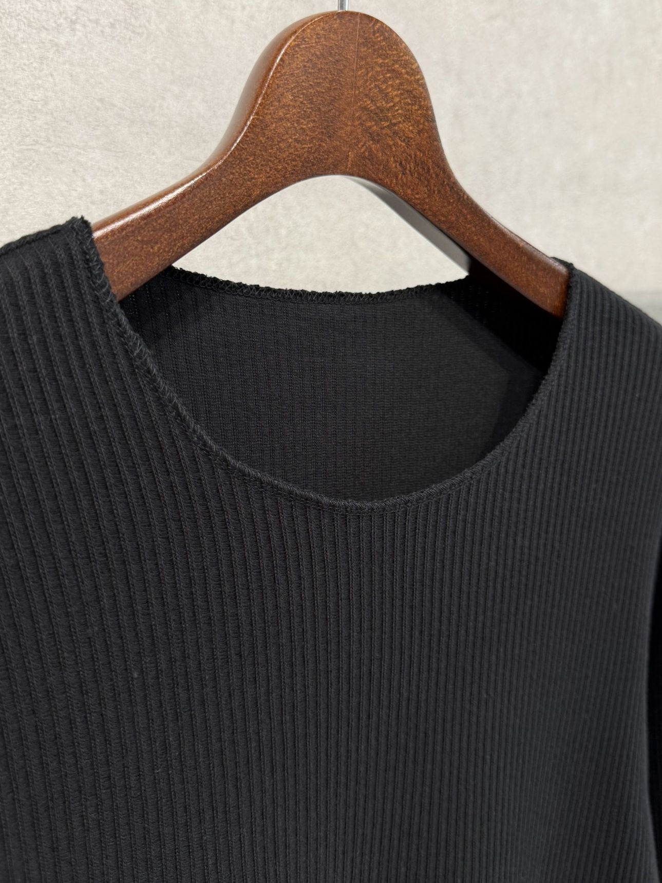 CUTOFF RAIL LONGSLEEVE / RC37-C-001 / レールカットソー / ブラック