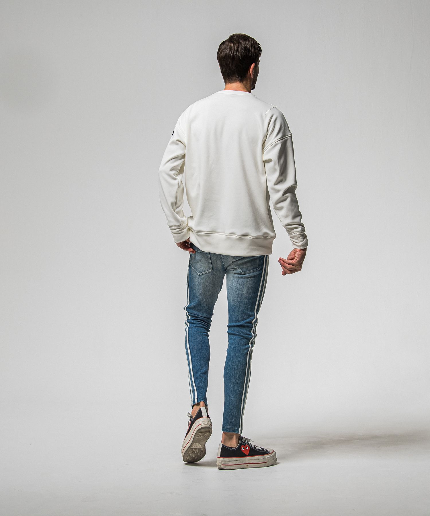 EX DENIM JERSEY BLIND LINE PT / RC38-ST-008D / デニムジャージラインパンツ / ライトインディゴ (1月上旬入荷予定)