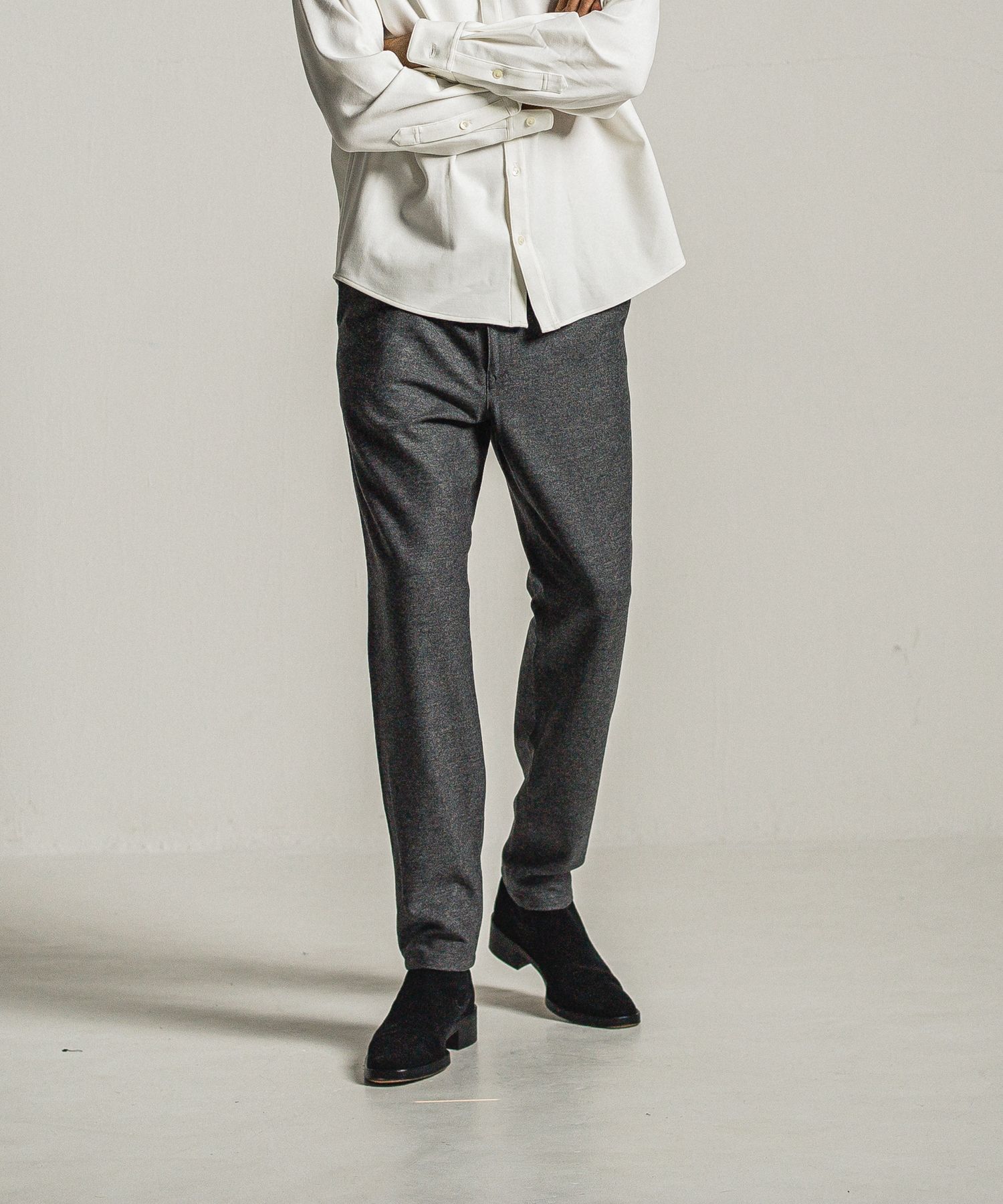 PAT WIDE EASY PANTS / RC34-ST-036 / ワイドテーパードパンツ / グレー
