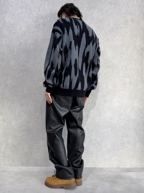 カルバンクライン新作×RESOUND別注レザーワイドいパンツ