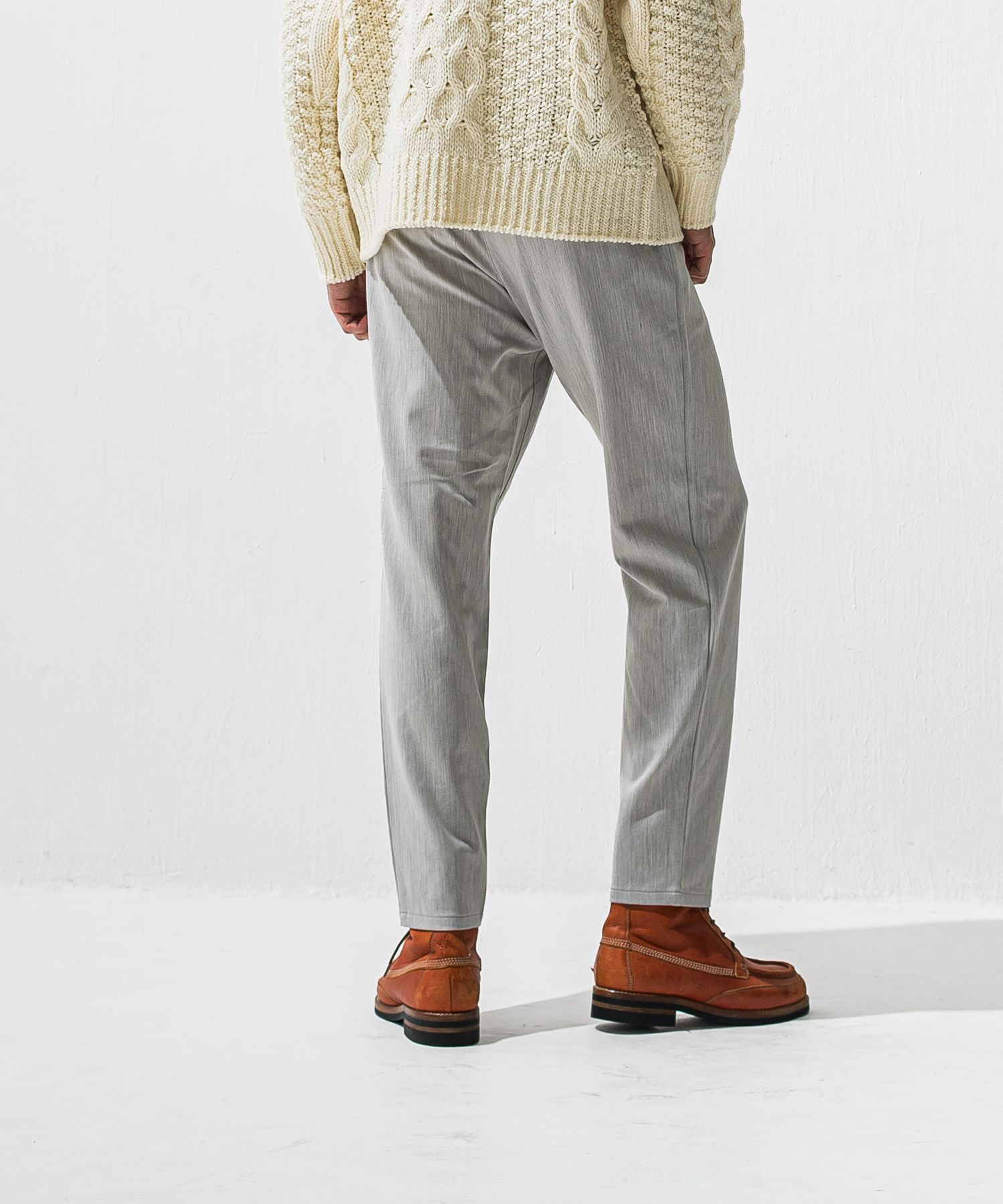 PAT WIDE EASY PANTS / RC42-ST-036BN / ワイドテーパードパンツ / グレー (12月上旬入荷予定)