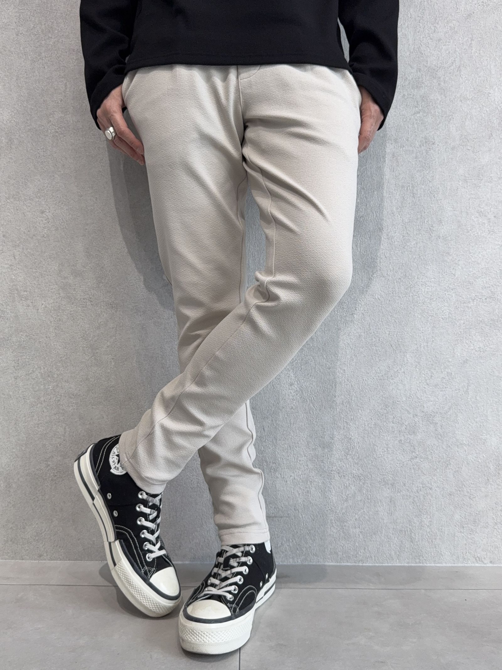 CHRIS EASY BLISTER TUCK PANTS / RC41-ST-016T / イージータックパンツ / ブリスターベージュ