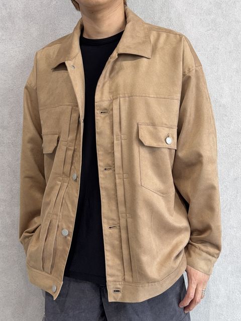LEATHER OVER 2ND G / RC37-JK-005 / スエードエコレザー2ND型Gジャン / ベージュ