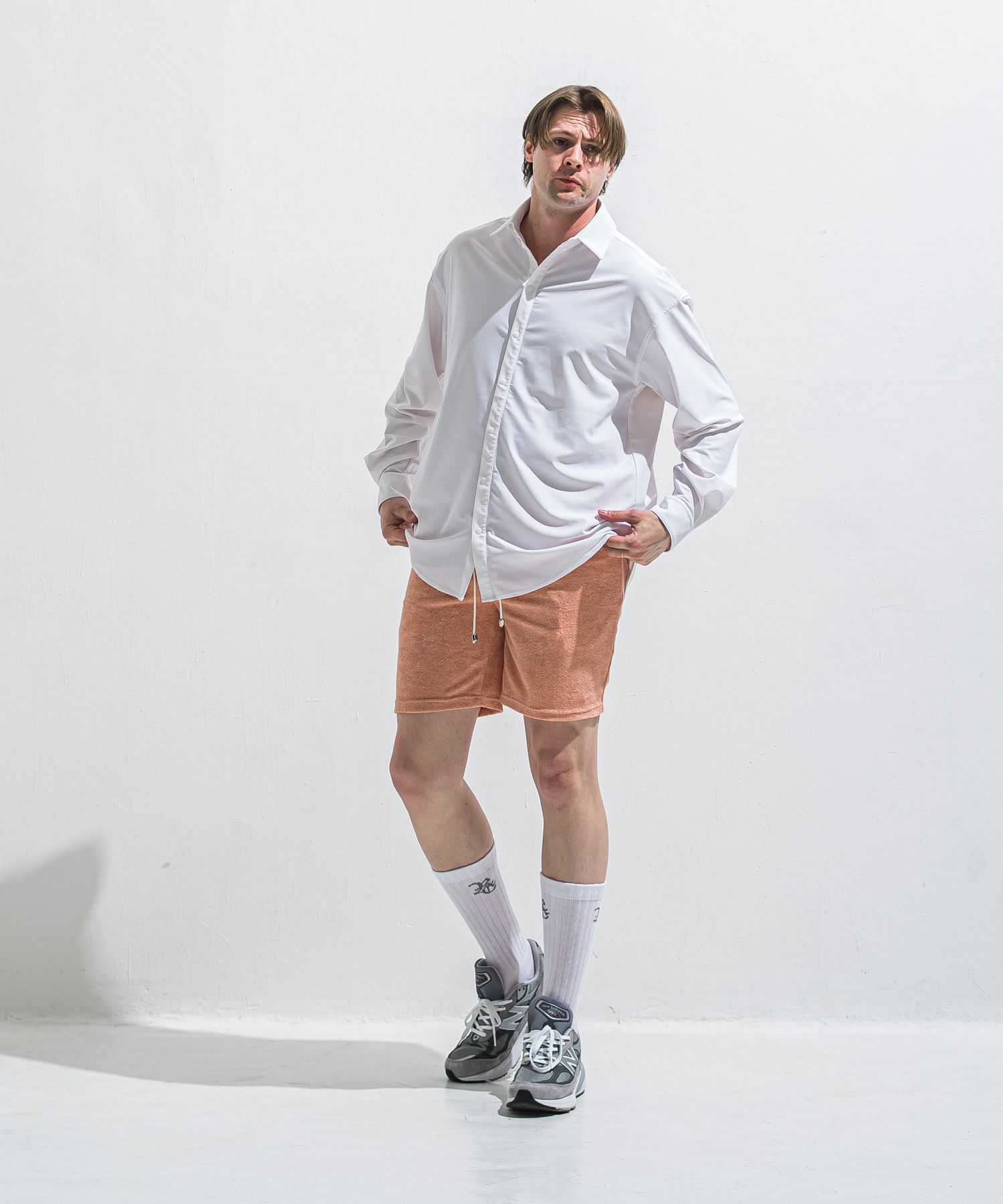 RUSH JACK SHIRTS / RC40-SH-001 / オーバーサイズラッシュガードシャツ / ホワイト (4月中旬入荷予定)