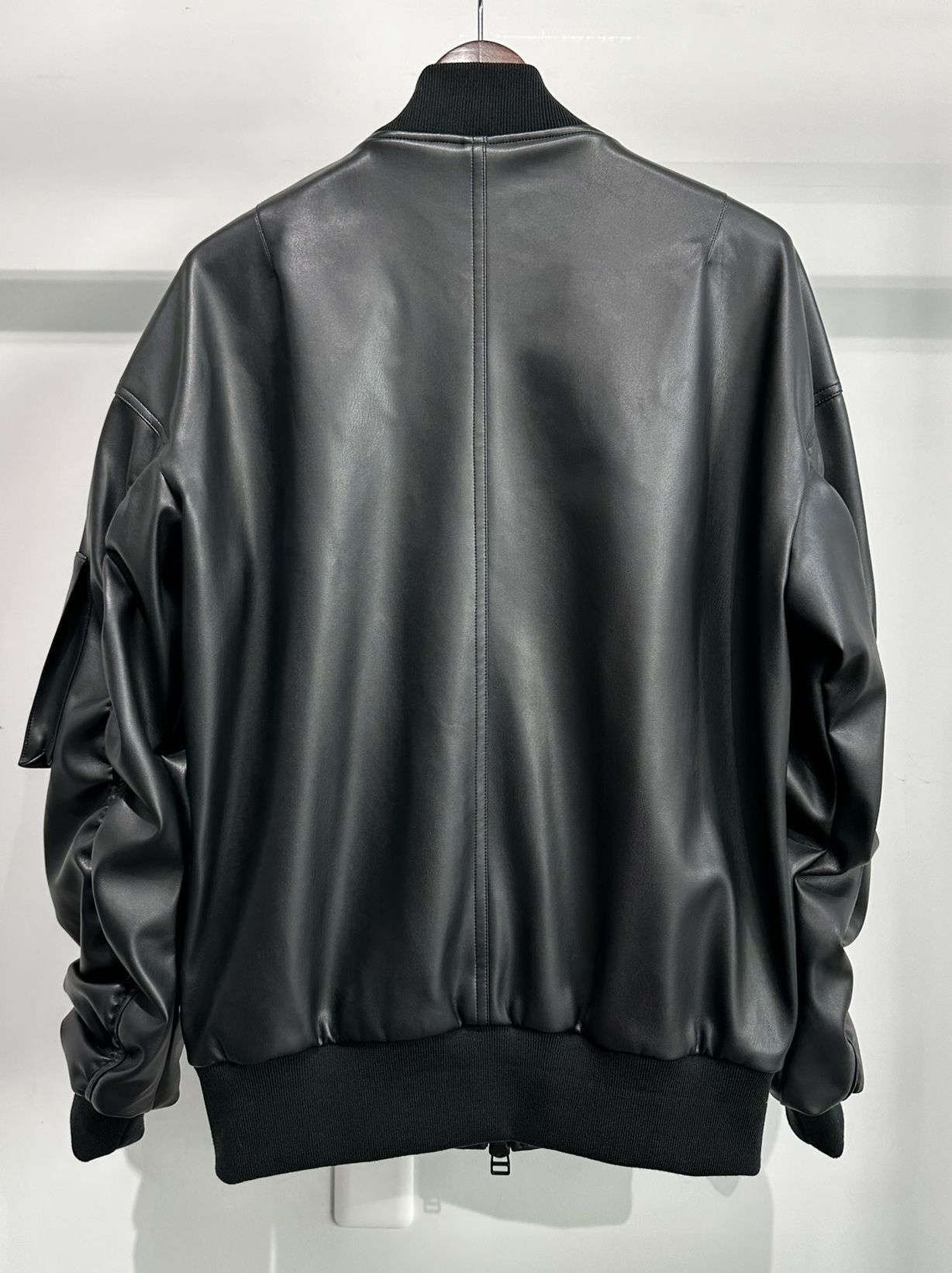 DAVID JACKET / RC33-JK-003 / MA-1 / エコレザーブラック