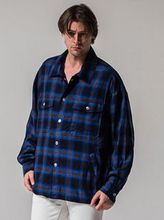 50S CHECK JK / RC39-JK-007C / チェックシャツジャケット / ブルー (2月中旬入荷予定)