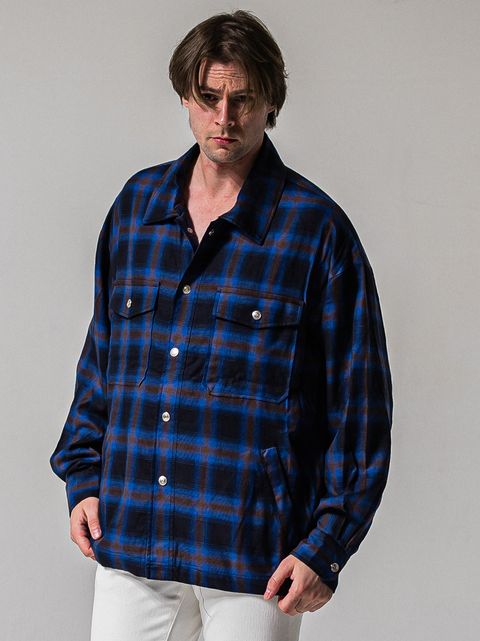 50S CHECK JK / RC39-JK-007C / チェックシャツジャケット / ブルー (2月中旬入荷予定)