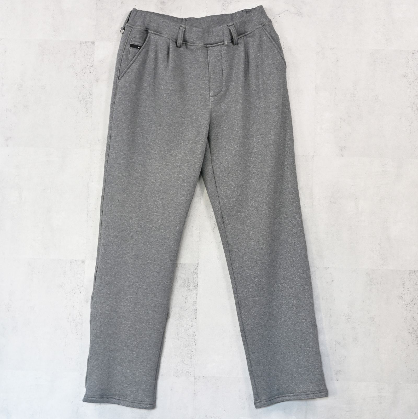 VELOURS FLEECE WIDE TUCK PANTS / RC42-ST-016HWT / 裏起毛セミワイドタックパンツ / チャコール (11月中旬入荷予定)