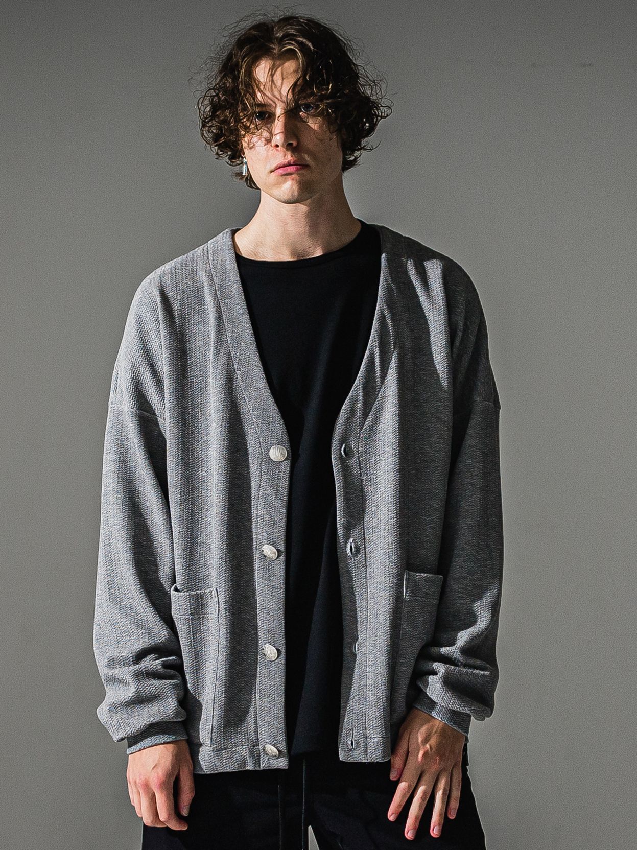 BLISTER KNIT C/D / RC41-C-004 / ブリスターニットカーディガン / グレー (8月下旬入荷予定)