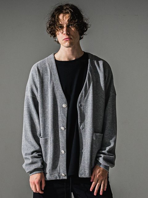 BLISTER KNIT C/D / RC41-C-004 / ブリスターニットカーディガン / グレー (8月下旬入荷予定)