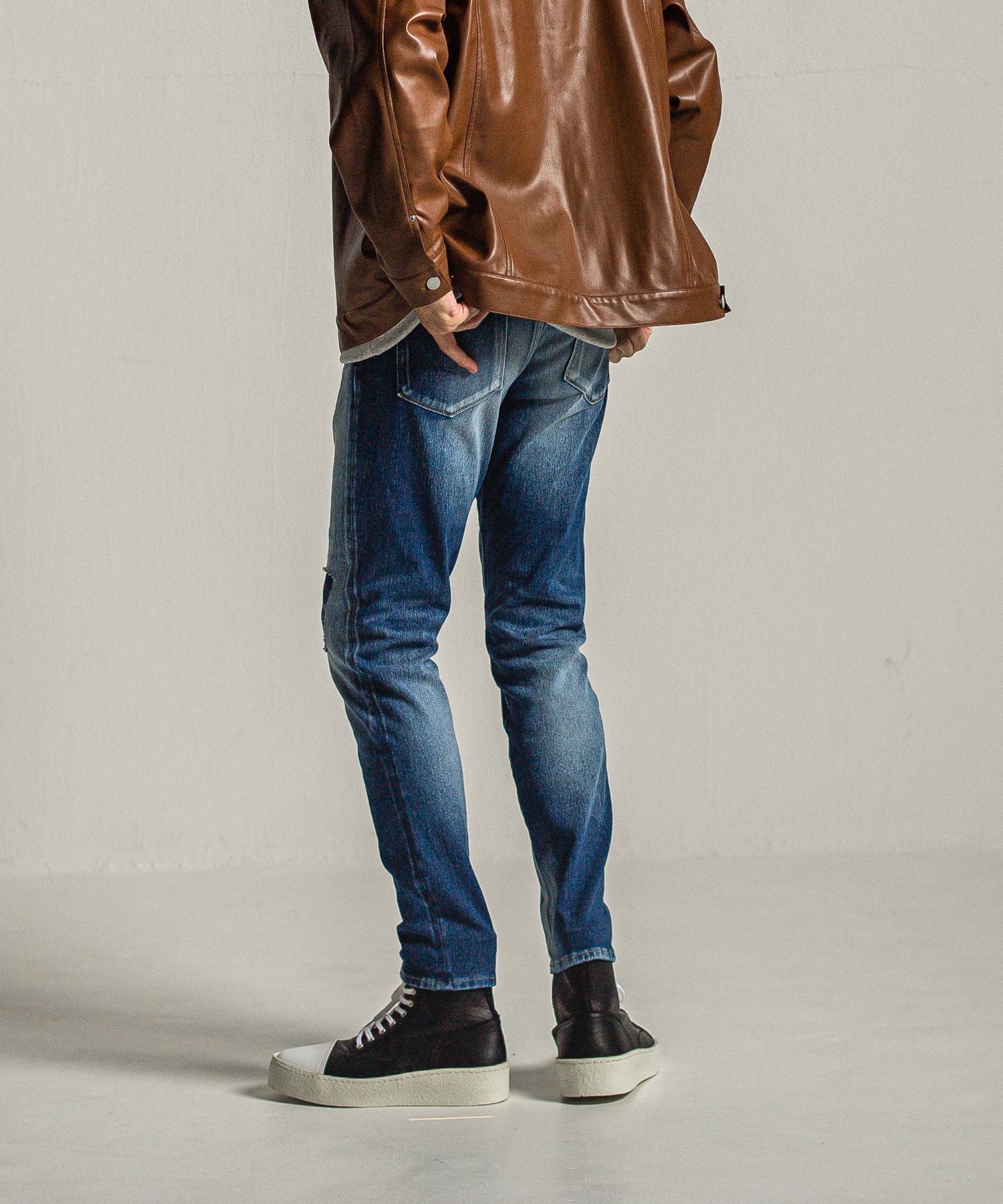 MICK DENIM JERSEY / RC34-ST-020 / デニムジャージテーパードパンツ / インディゴユーズド