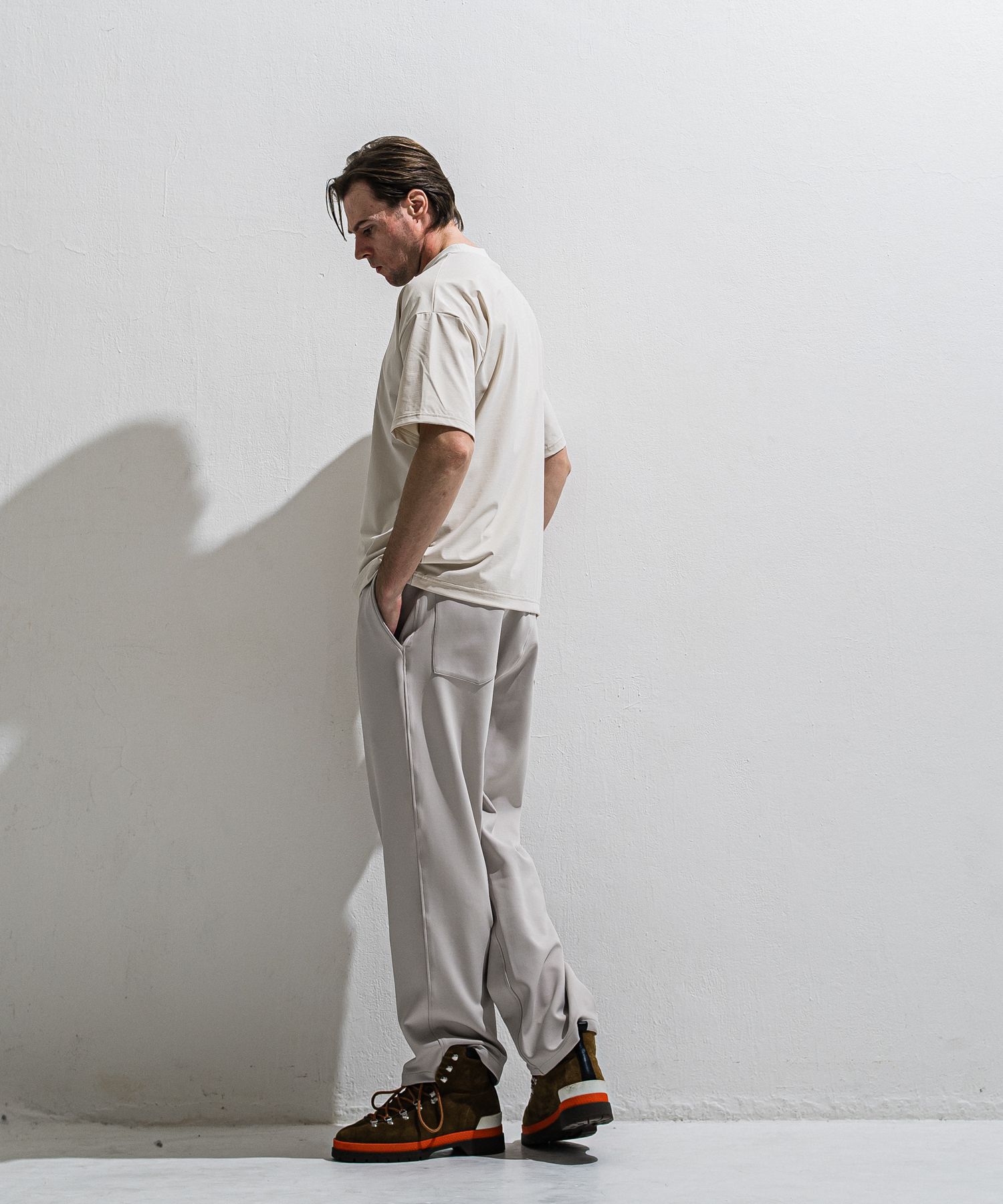 EMILIO DB WIDE PANTS / DP1-ST-003 / ダンボールジャージスーパーワイドパンツ / グレージュ (3月中旬入荷予定)