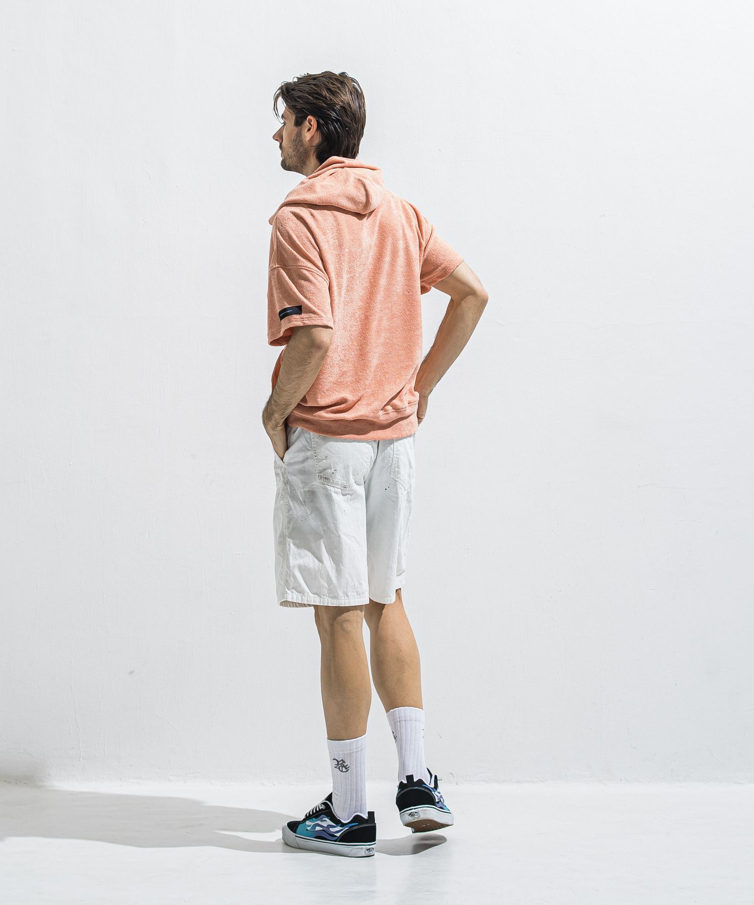 DOUBLE KNEE SHORTS / RC40-HP-007 / ダブルニーデニムハーフパンツ / ホワイト (6月上旬入荷予定)