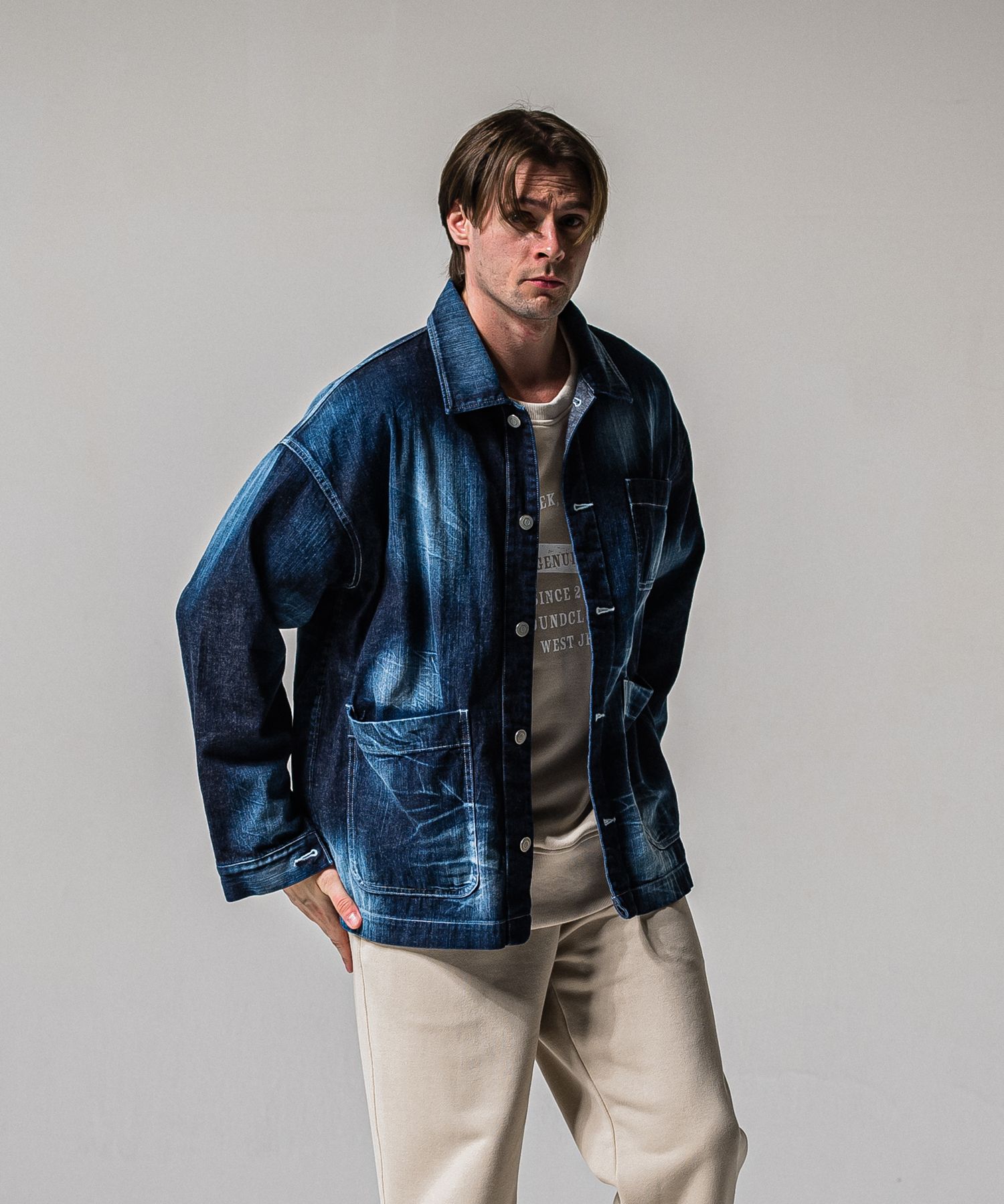 RC CAVER ALL / RC39-JK-004 / デニムカバーオール / ダークインディゴ (2月中旬入荷予定)