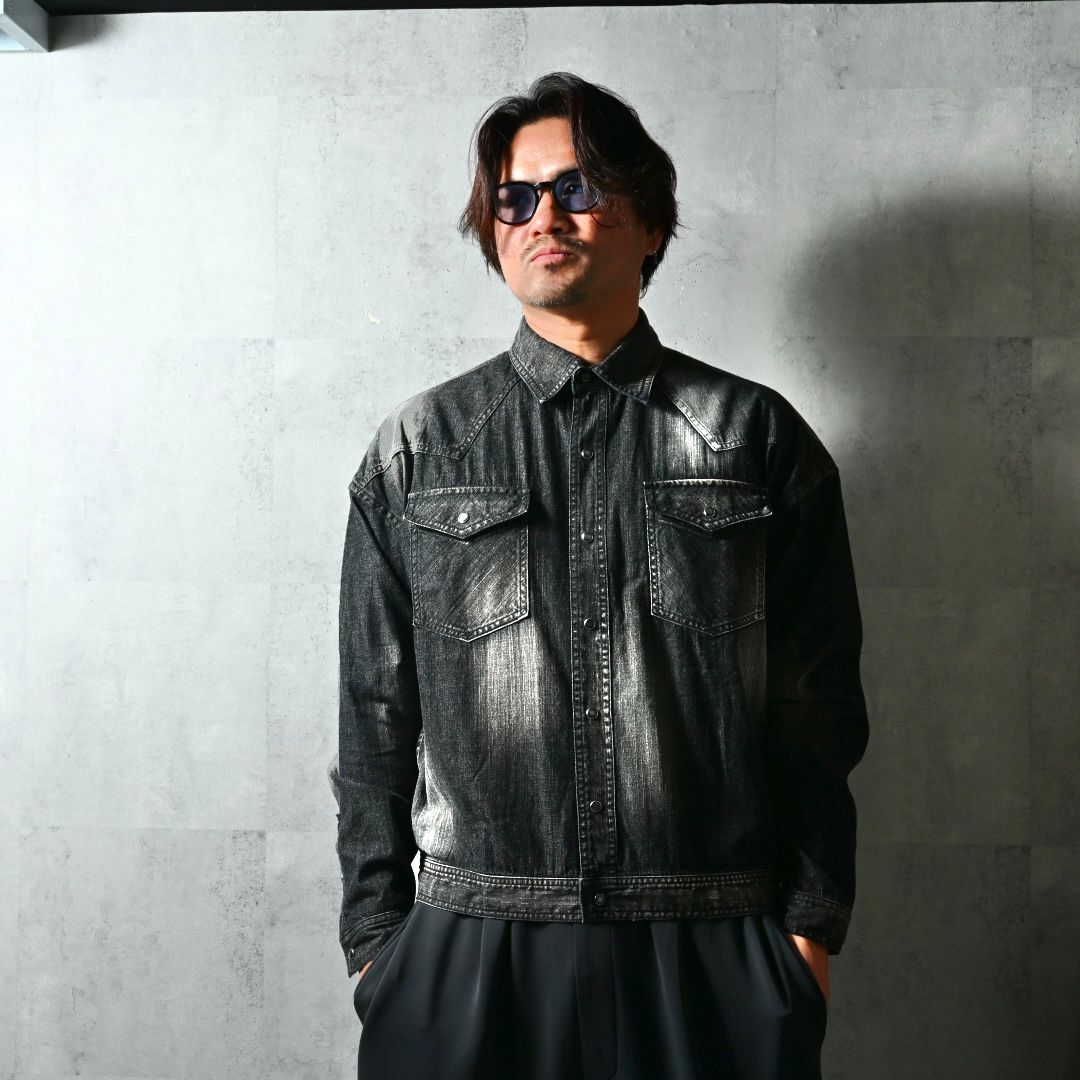 WESTAN JK / DP1-JK-004 / ウエスタンシャツジャケット / ブラックユーズド (3月中旬入荷予定)