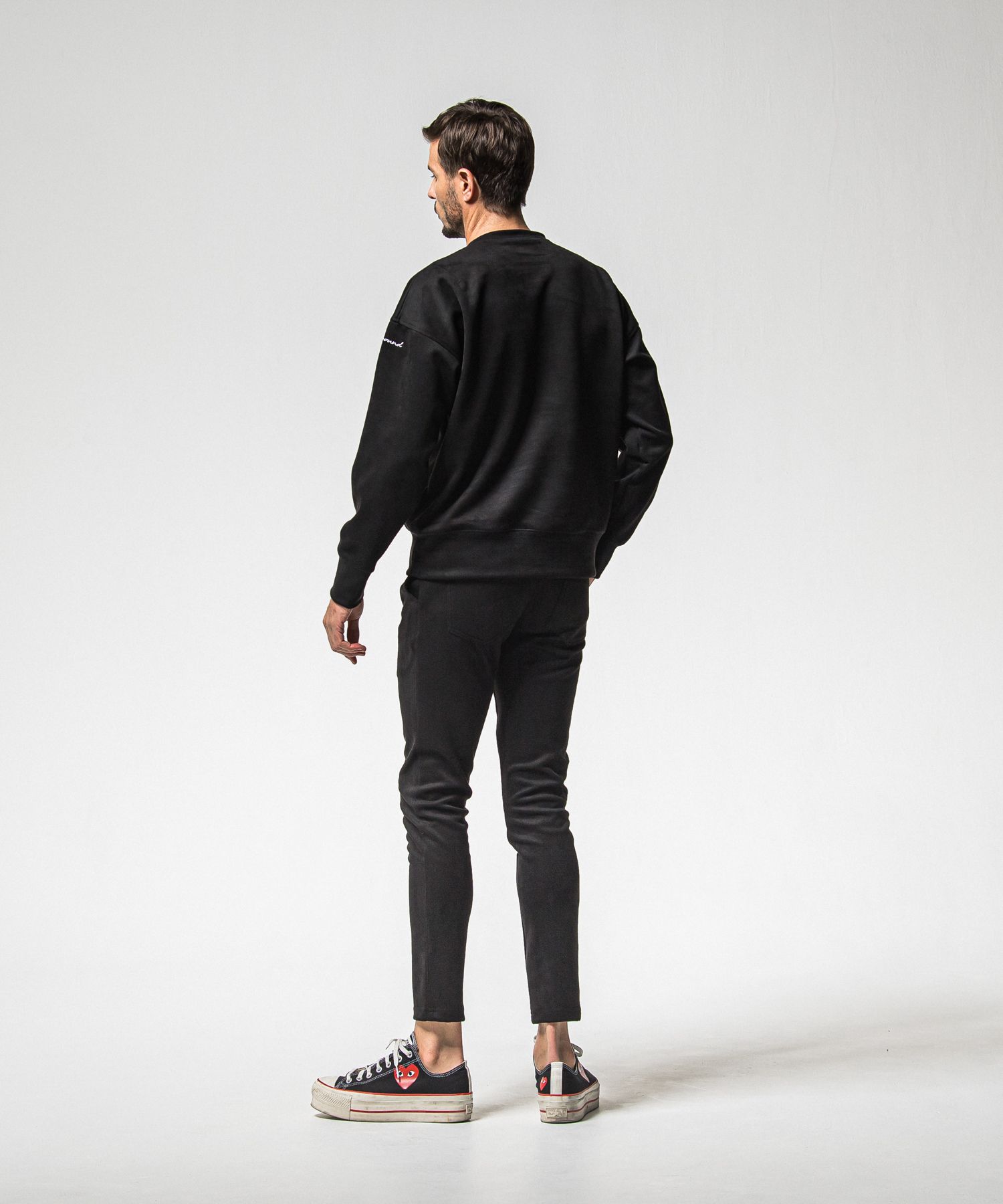 SUEDE DROP TRAINER / RC38-C-005 / スエードトレーナー / ブラック (1月上旬入荷予定)