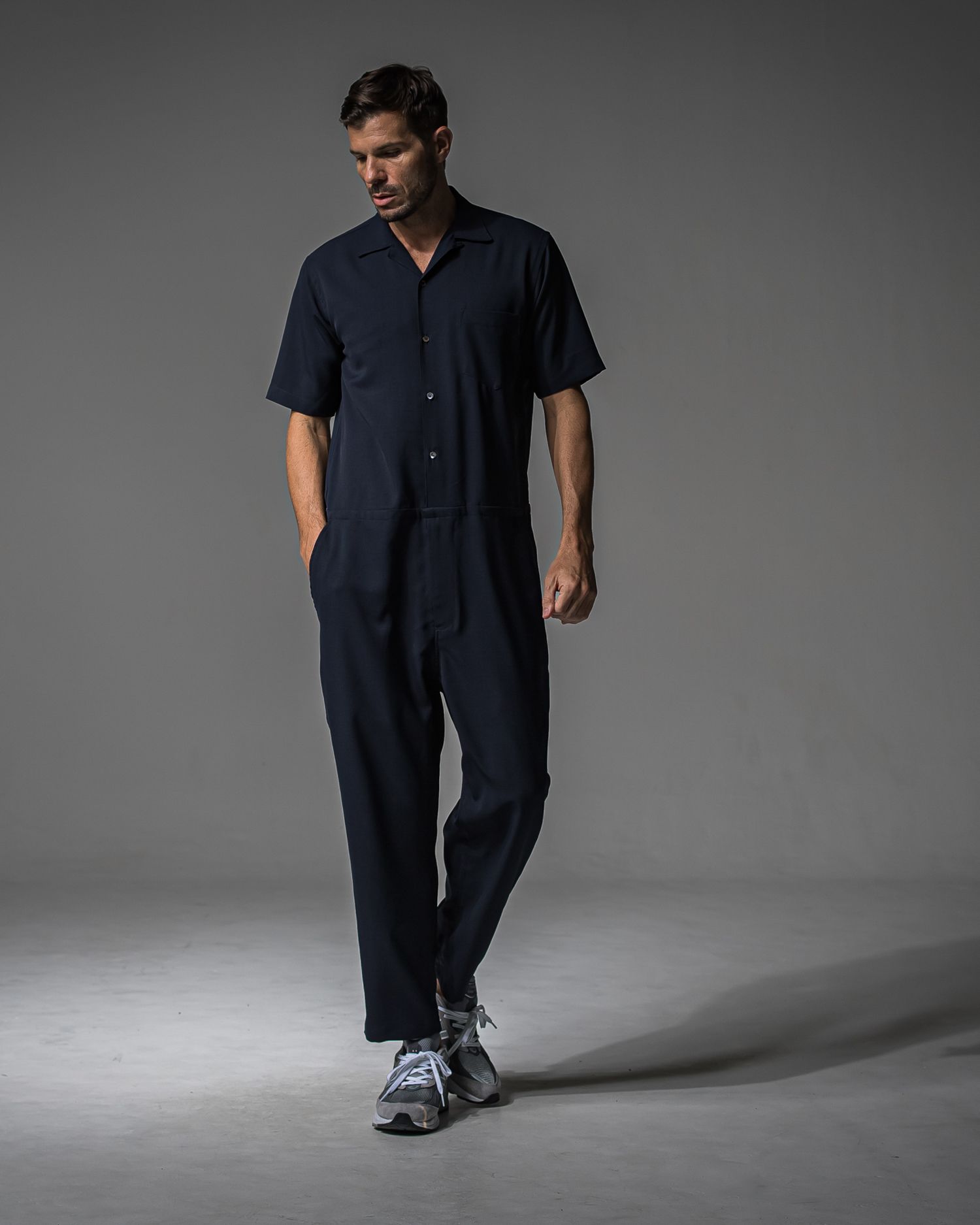 RAGE TWILL HALF ALL IN ONE / DP1-TN-001 / 半袖シャツオールインワン / ネイビー (3月中旬入荷予定)