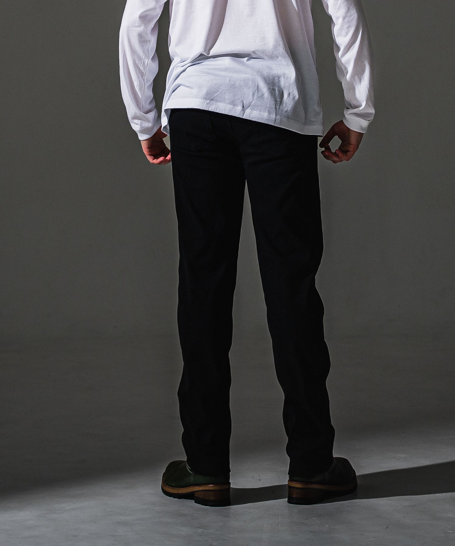 DENIM JERSEY WIDE PT / RC41-ST-016WTD / ライトオンスデニムジャージセミワイドパンツ / ブラック (8月中旬入荷予定)
