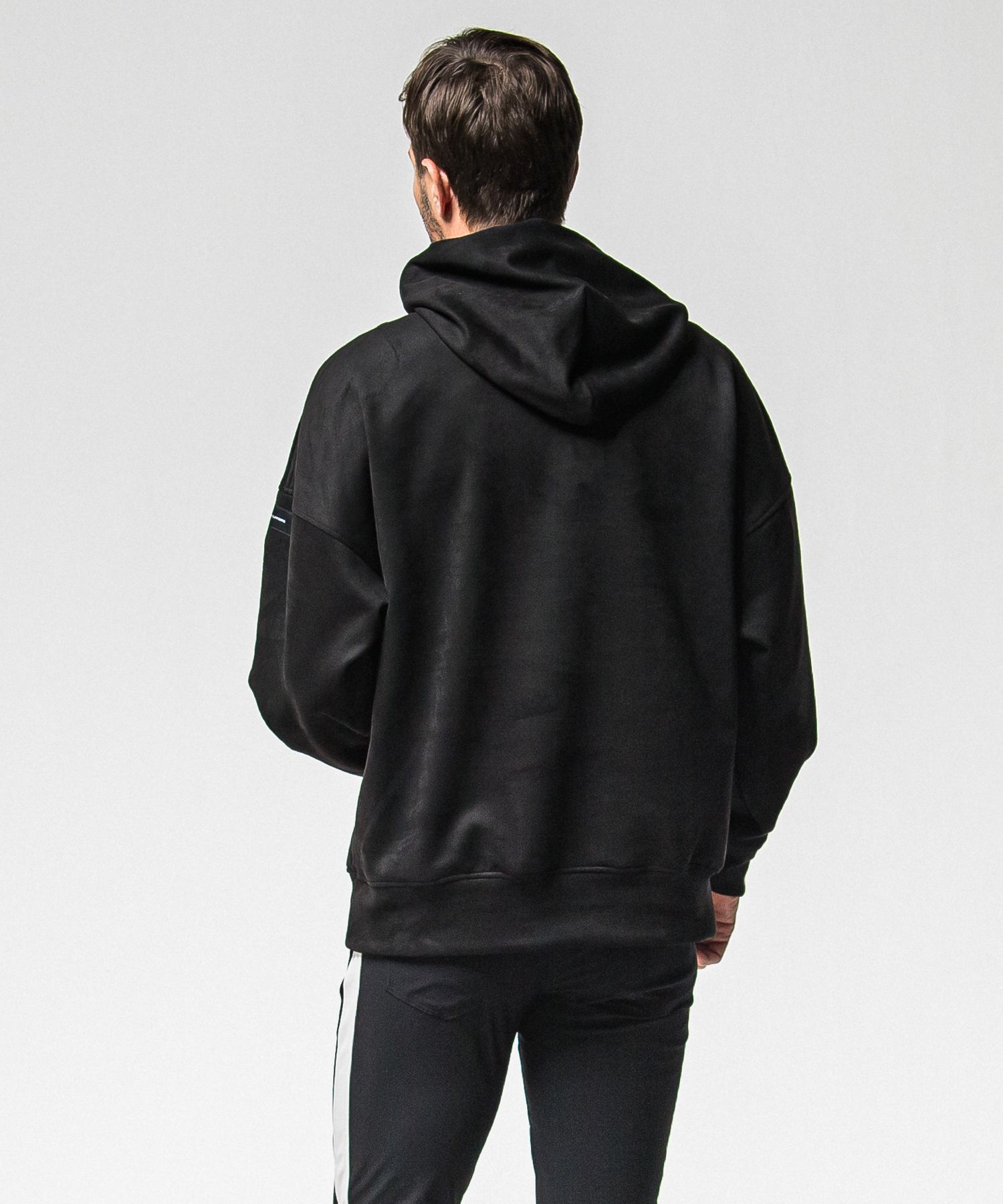 SUEDE LOOSE HOODIE / RC38-C-006 / スエードパーカー / ブラック (1月上旬入荷予定)
